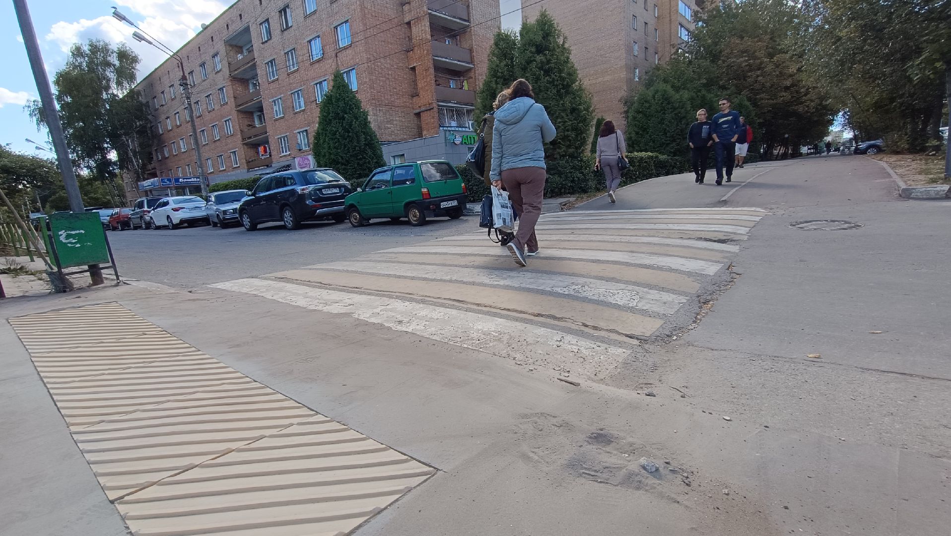 лобня, дорога, пешеходный переход,