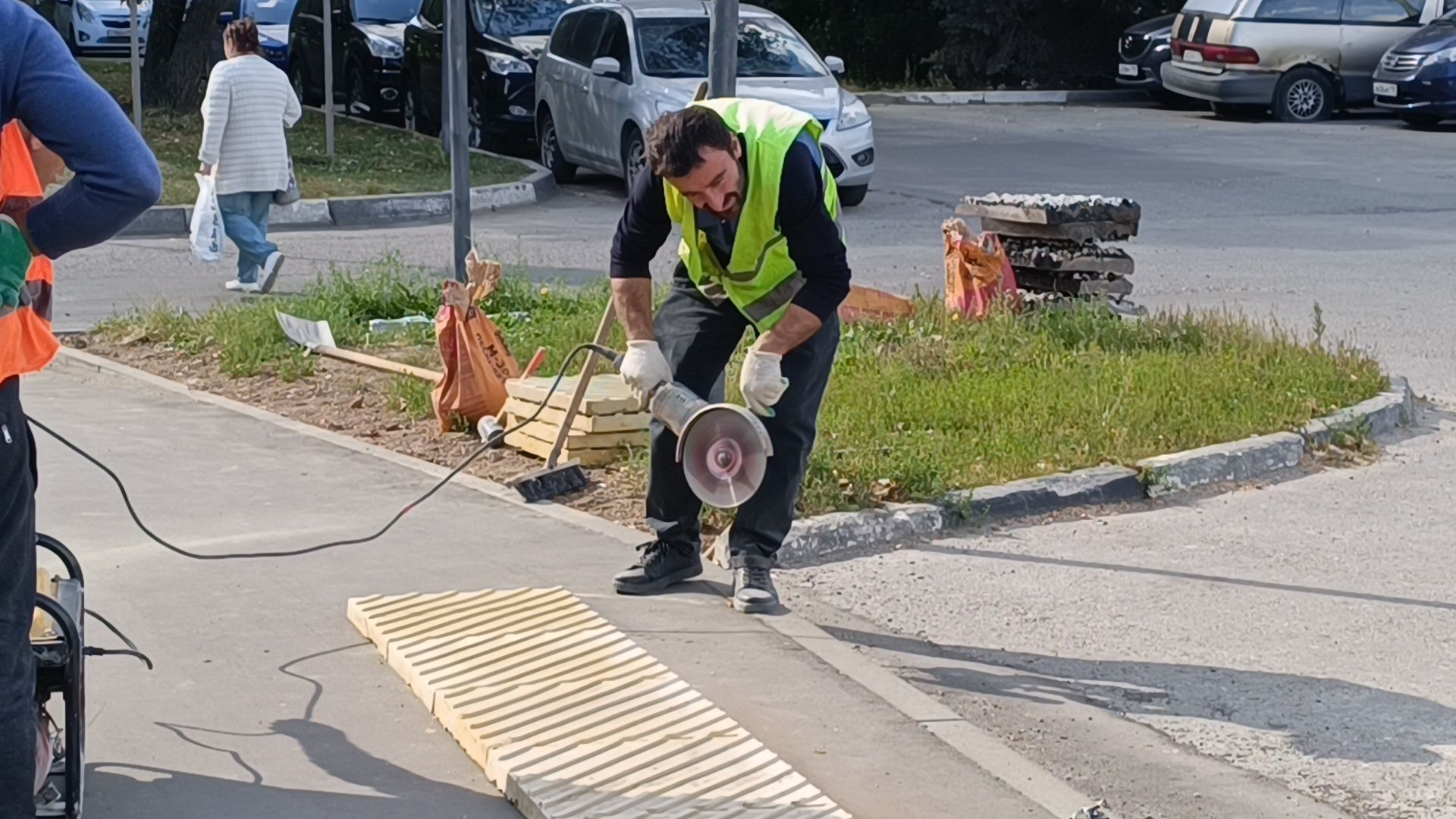 лобня, дорога, пешеходный переход,