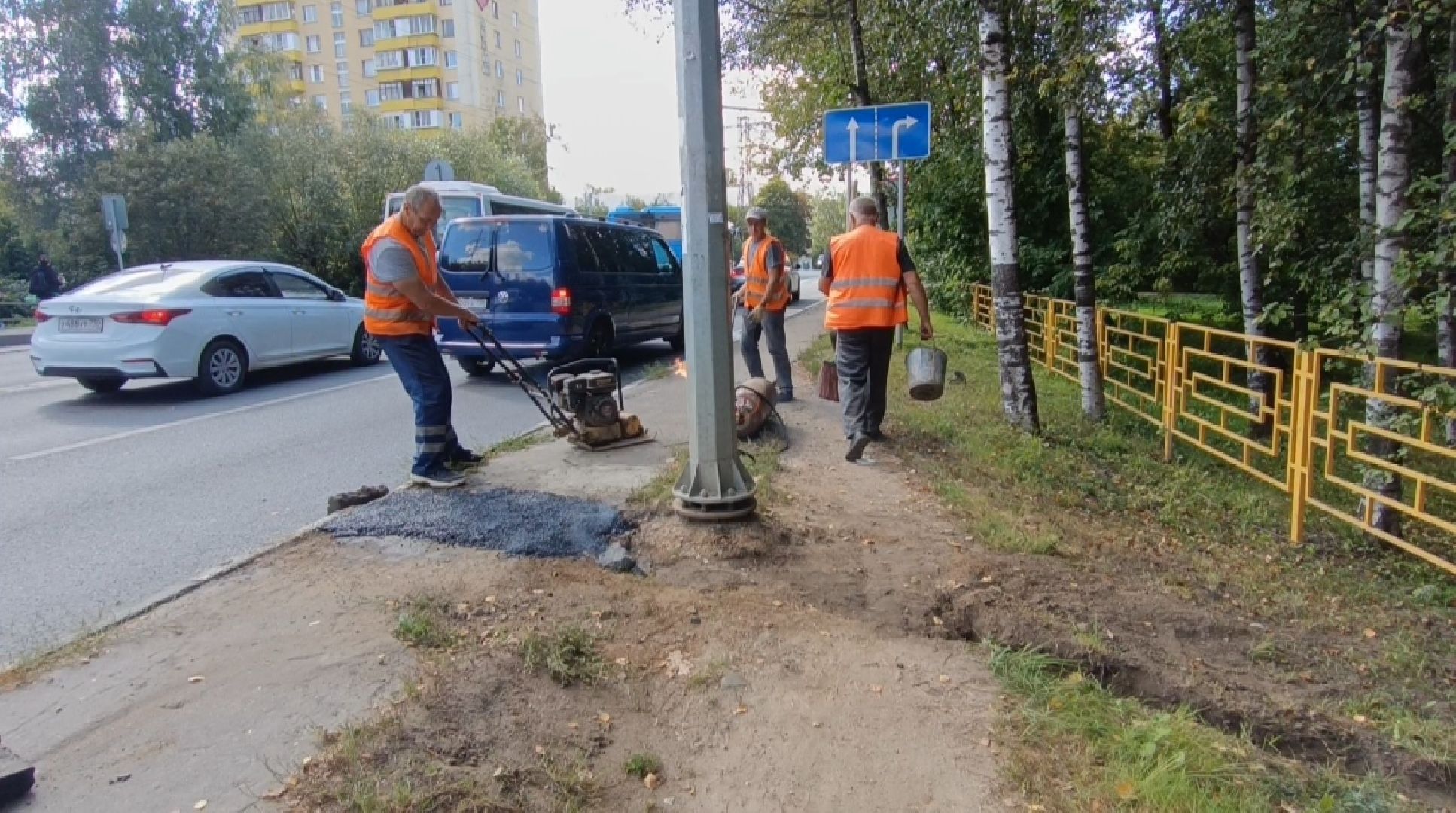 лобня, дорога, благоустройство,