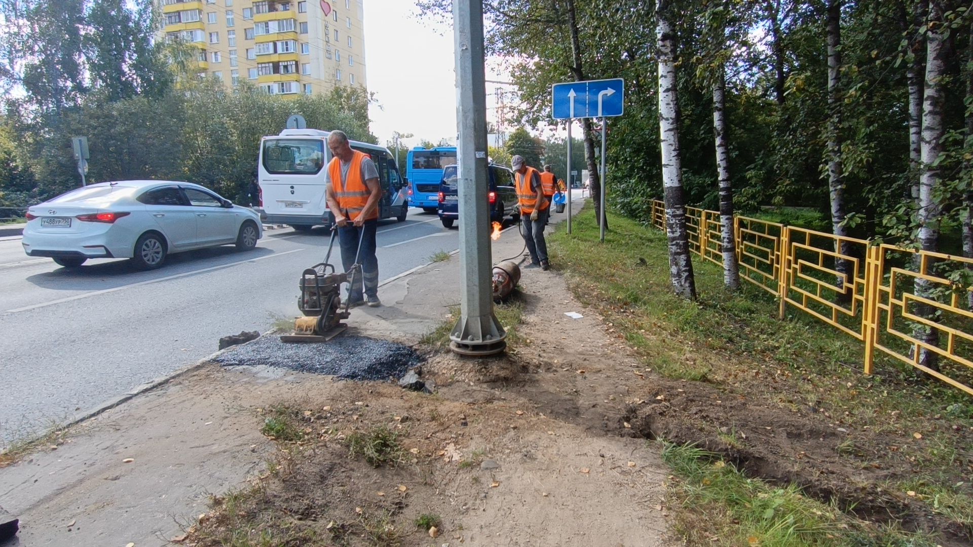 лобня, дорога, благоустройство,