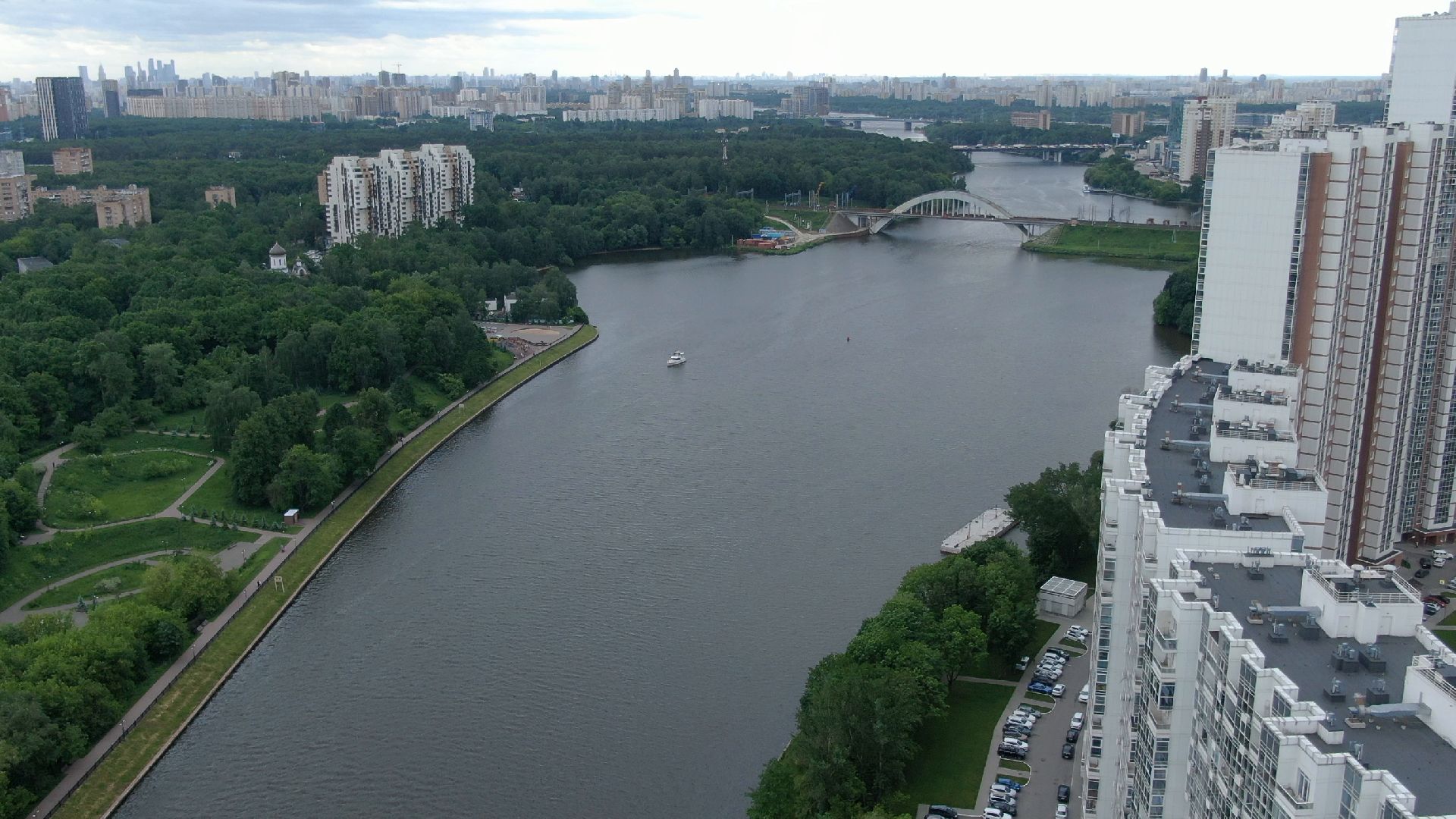 Химки, строительство, яхты,видео с коптера,