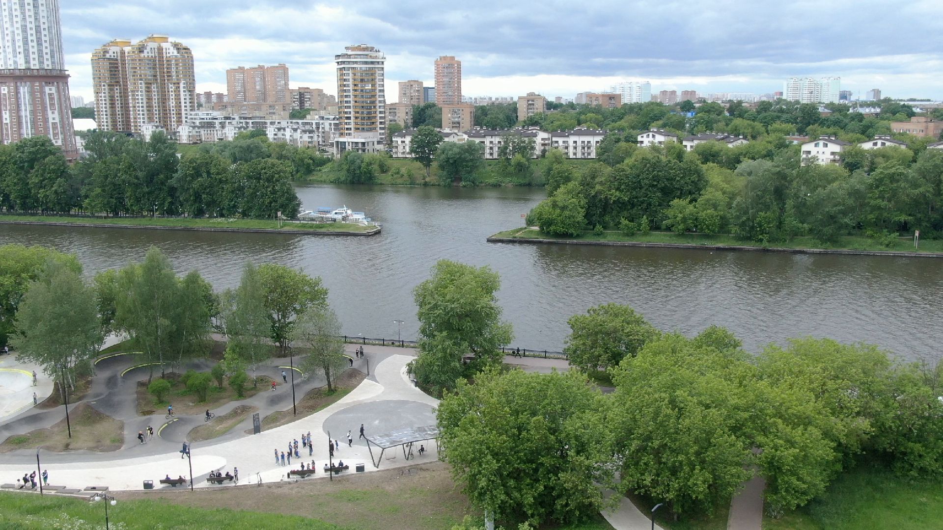 Химки, строительство, яхты,видео с коптера,