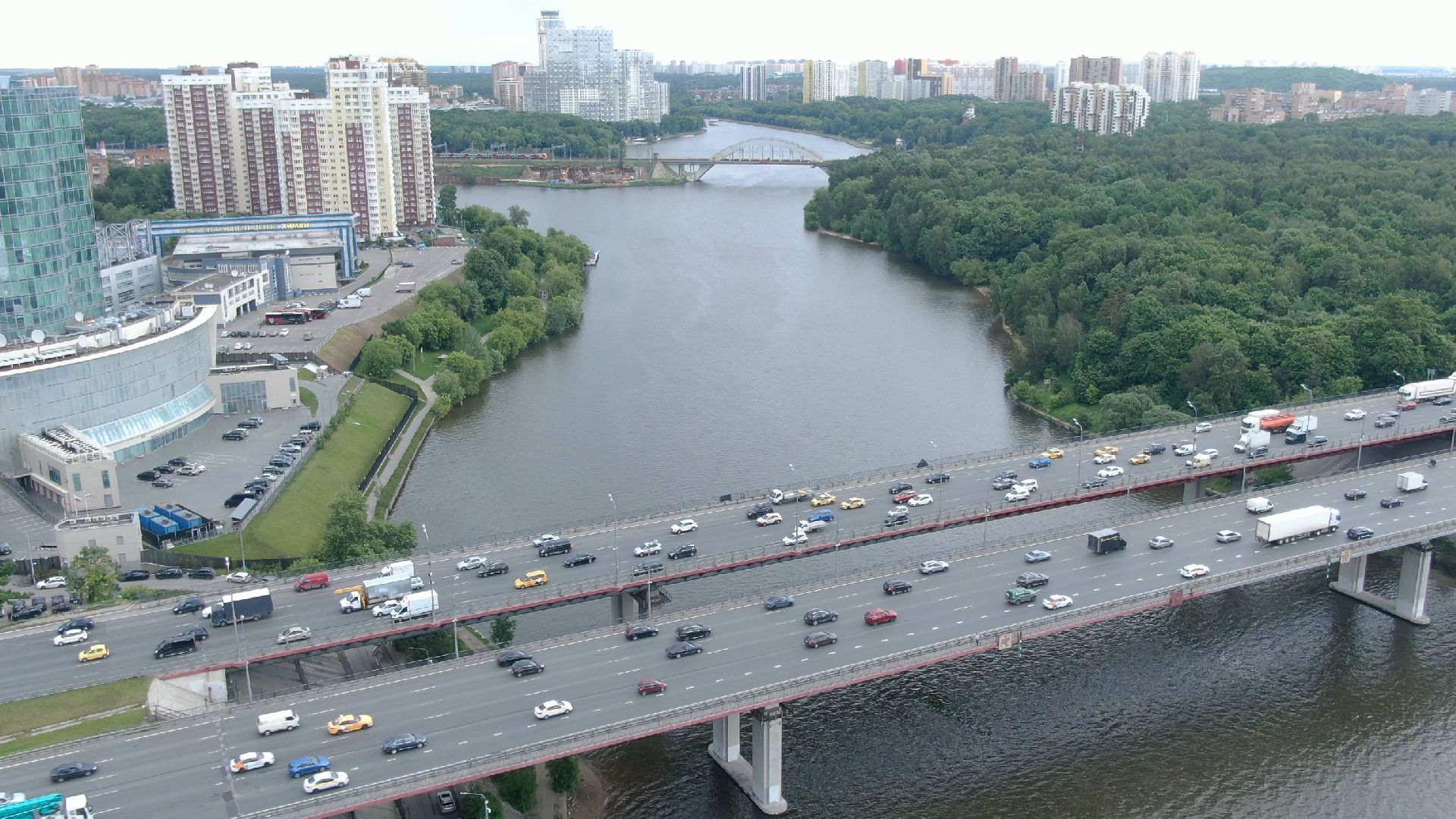 Химки, строительство, яхты,видео с коптера,