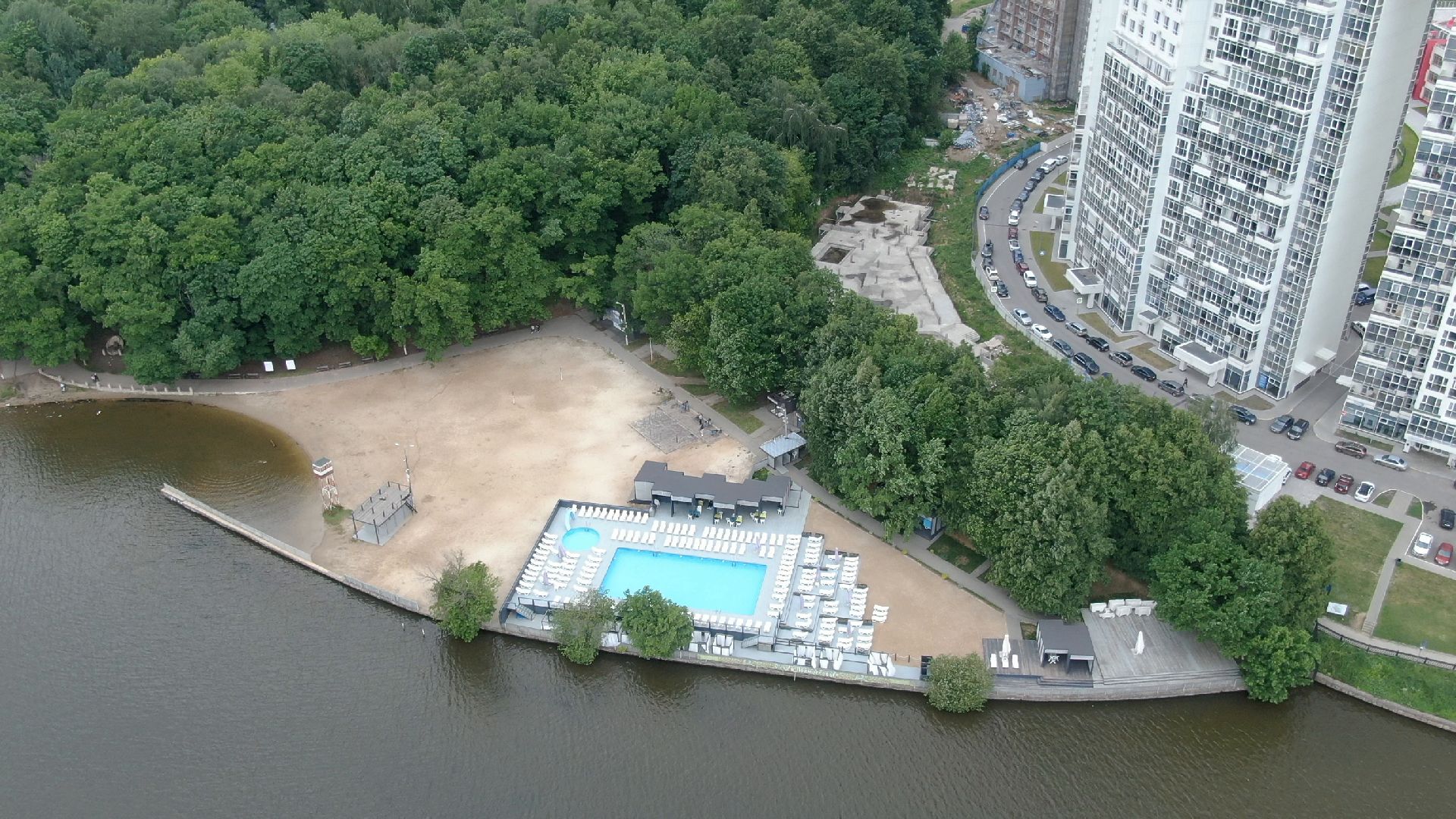 Химки, строительство, яхты,видео с коптера,