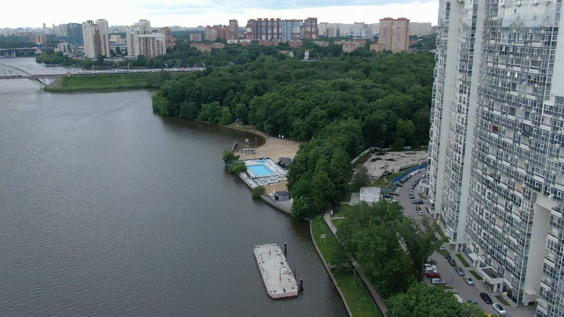 Химки, строительство, яхты,видео с коптера,