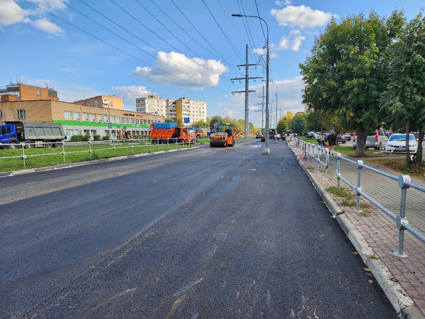 строительство дорог, дороги, серпухов, улица горького, асфальтобетон,