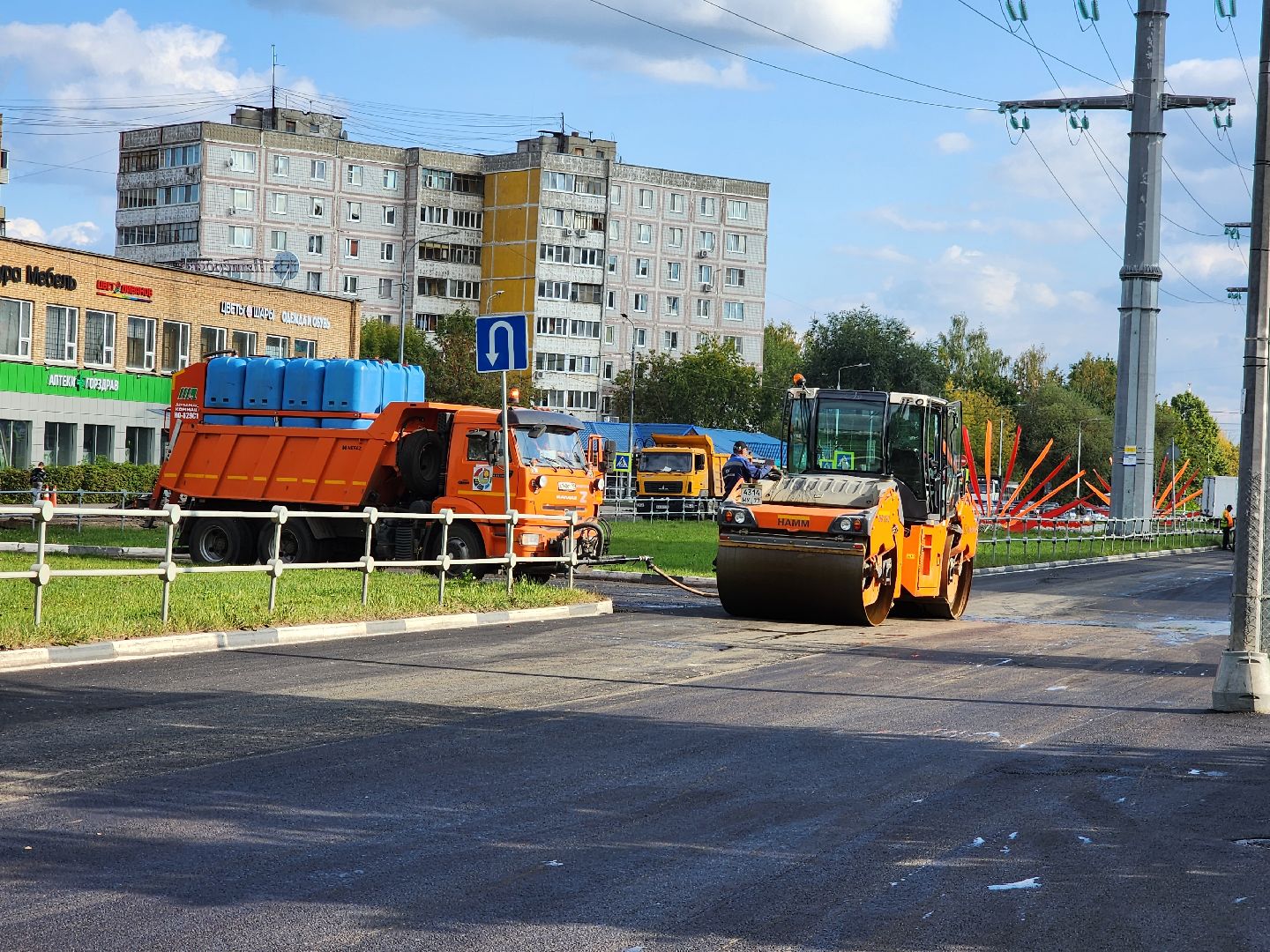 строительство дорог, дороги, серпухов, улица горького, асфальтобетон,