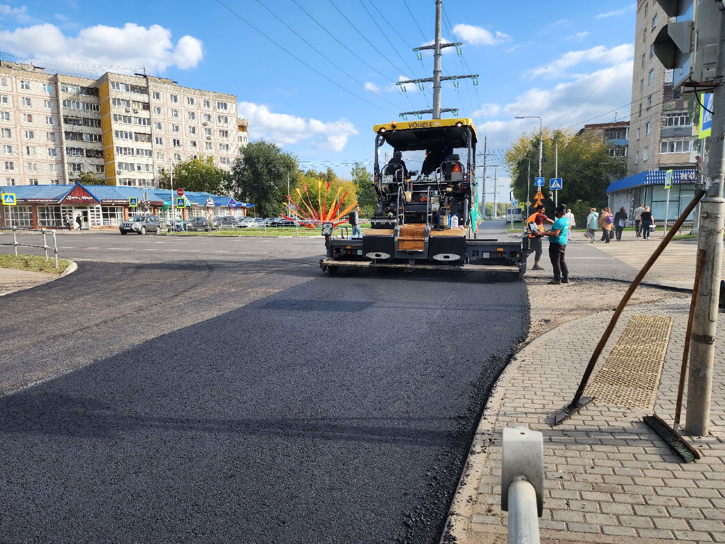строительство дорог, дороги, серпухов, улица горького, асфальтобетон,