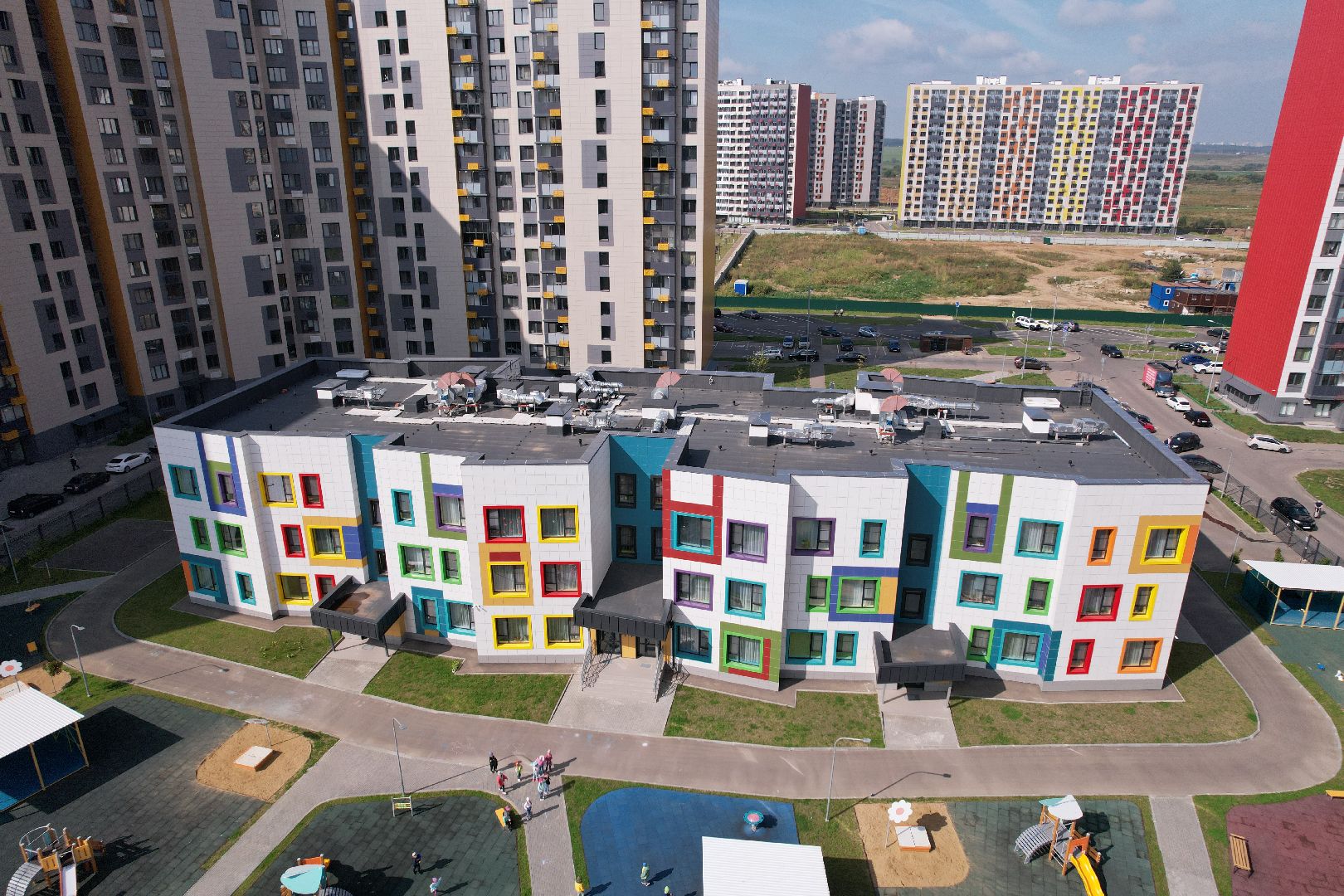 садик, дети, учеба,видео с коптера,