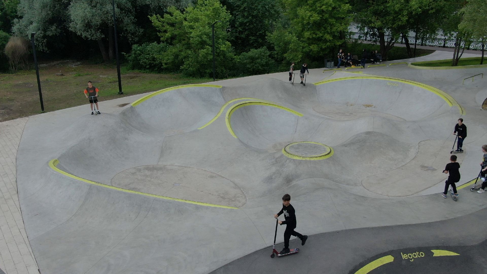 Химки, парк, спорт,видео с коптера,