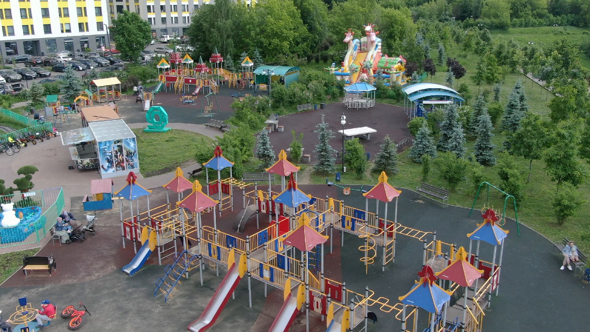 Химки, парк, спорт,видео с коптера,