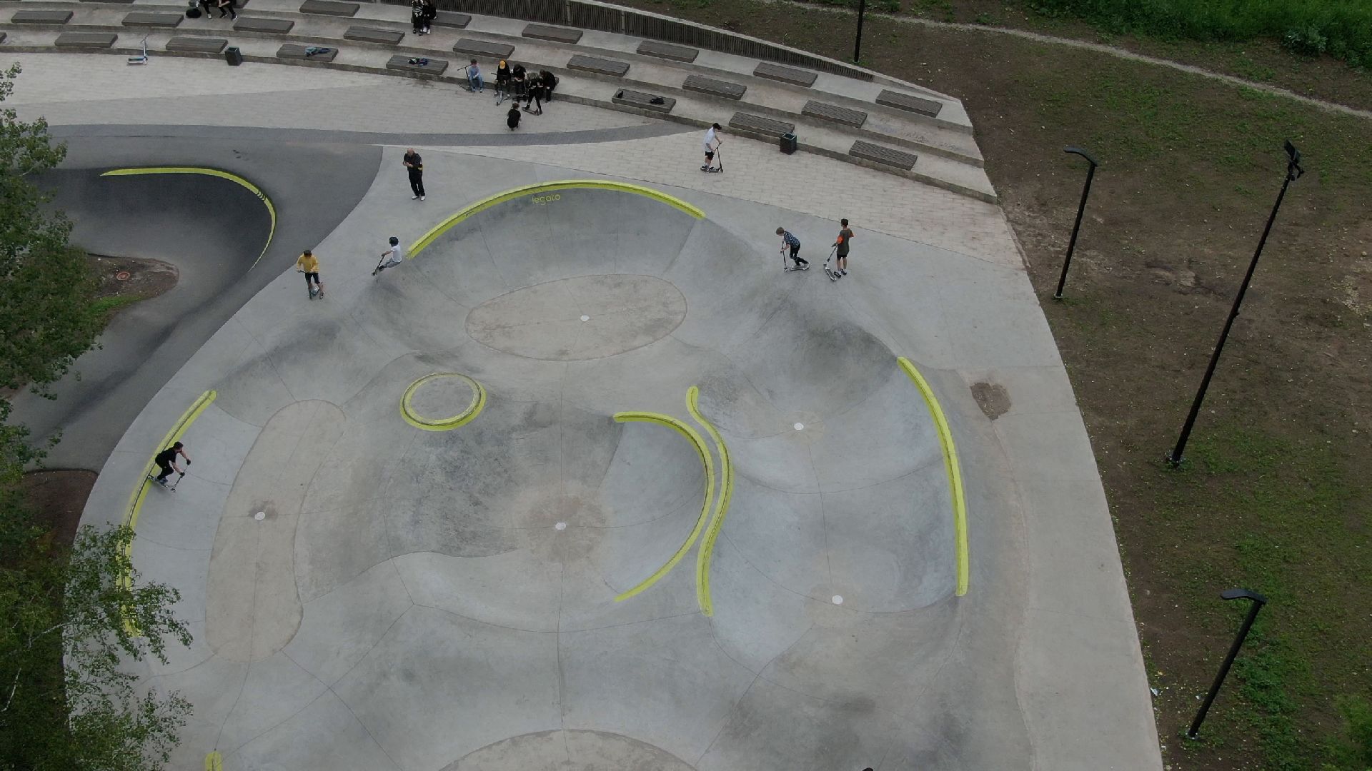 Химки, парк, спорт,видео с коптера,