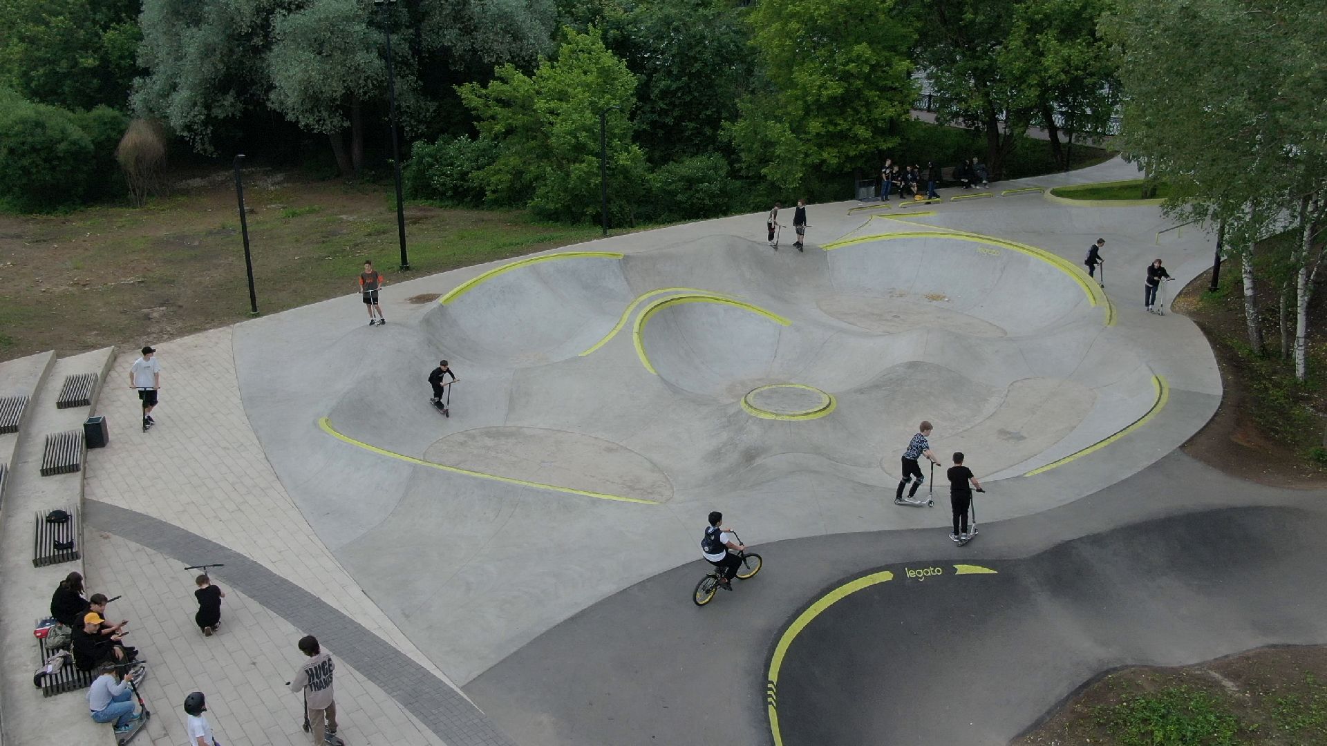 Химки, парк, спорт,видео с коптера,