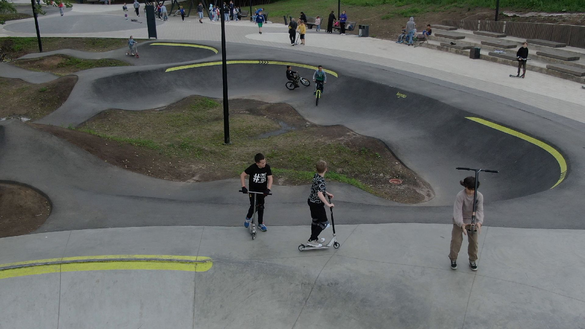 Химки, парк, спорт,видео с коптера,