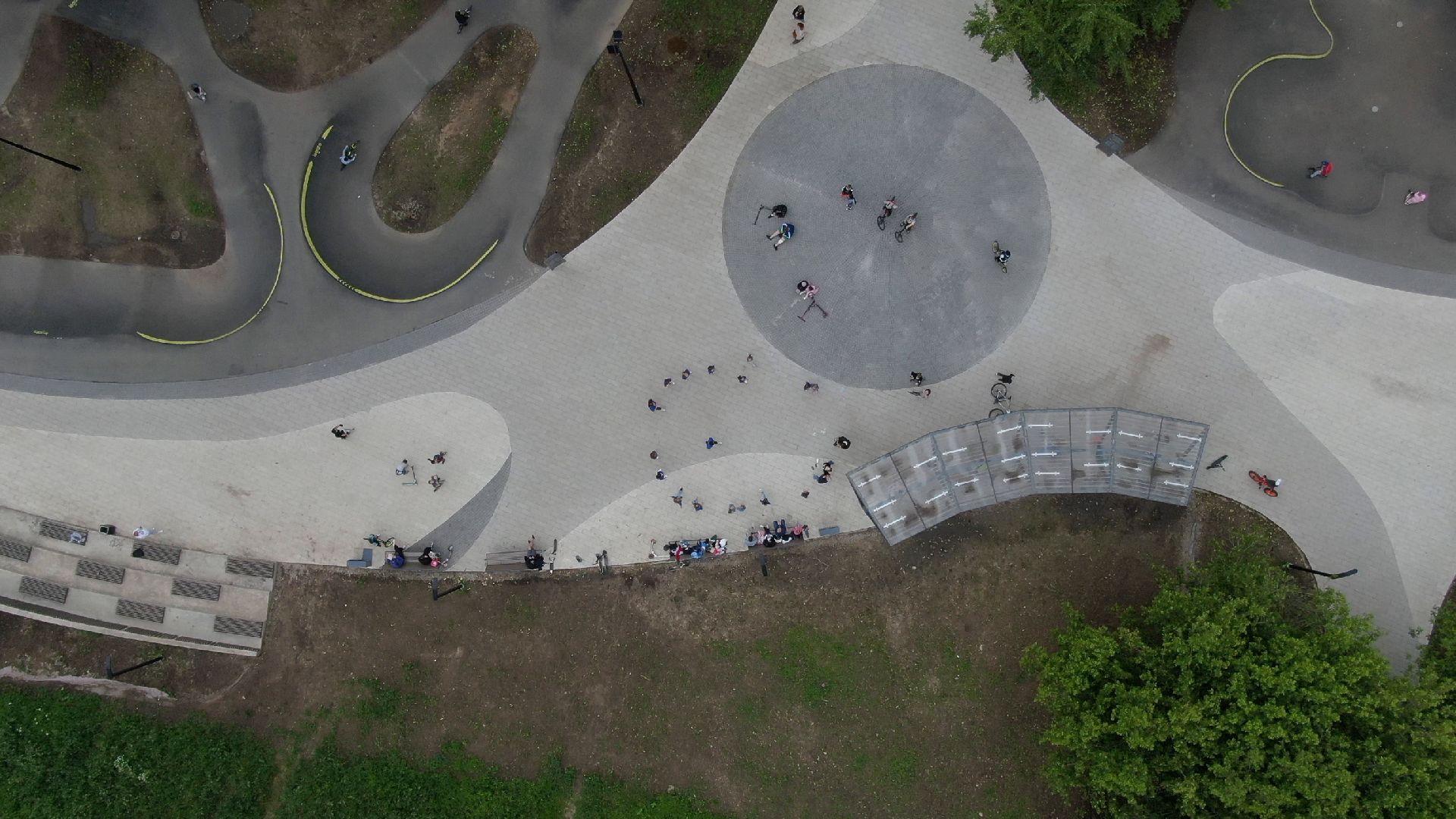 Химки, парк, спорт,видео с коптера,