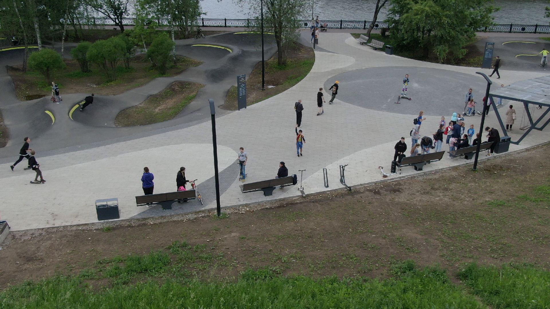 Химки, парк, спорт,видео с коптера,