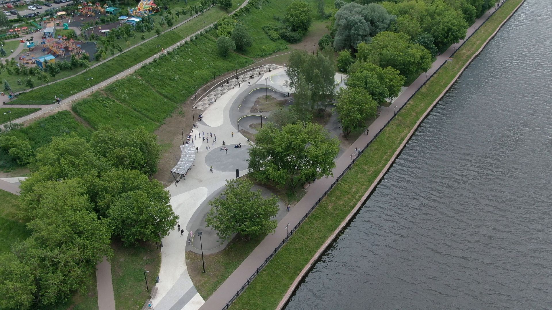 Химки, парк, спорт,видео с коптера,