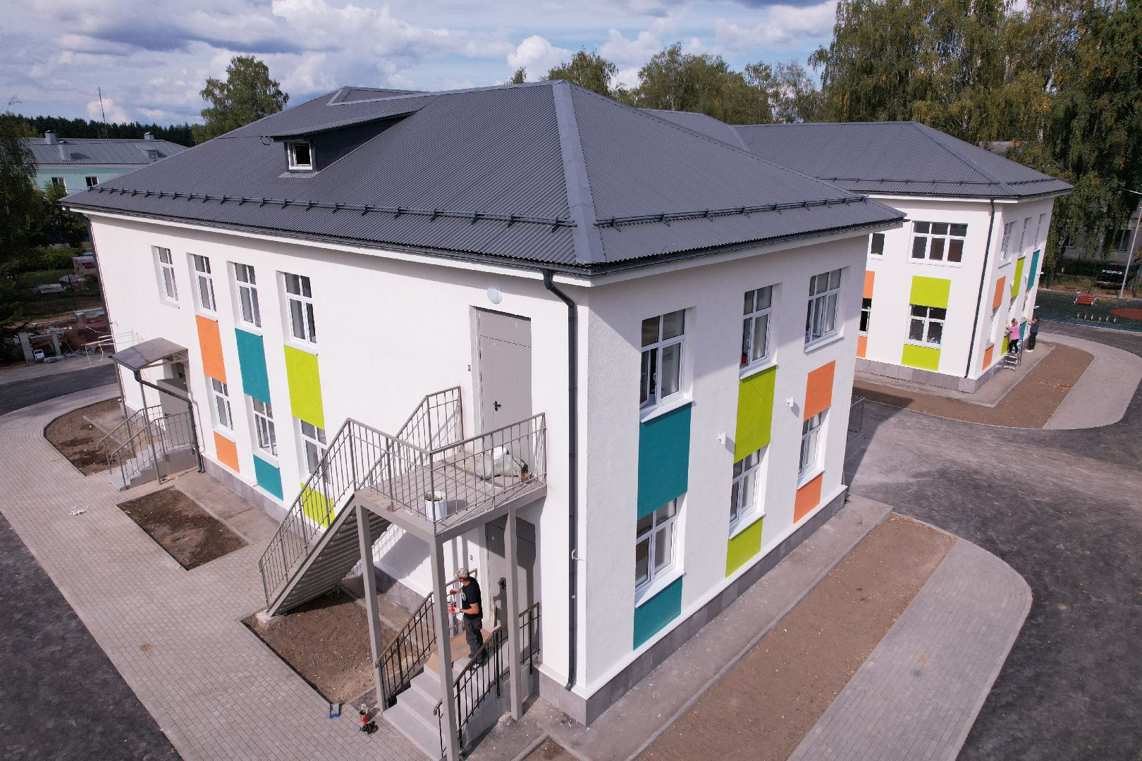 сад, учеба, дети,видео с коптера,