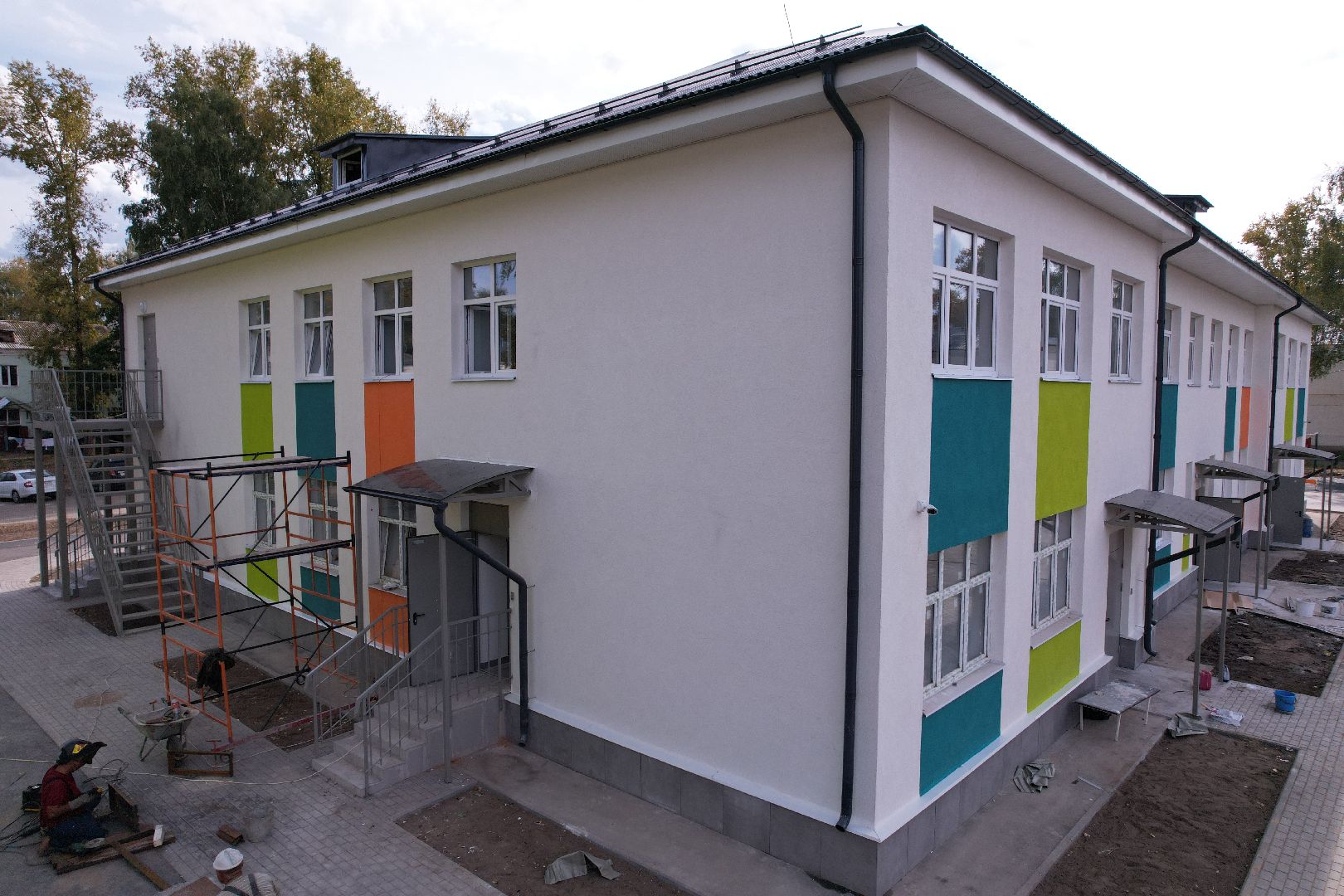 сад, учеба, дети,видео с коптера,