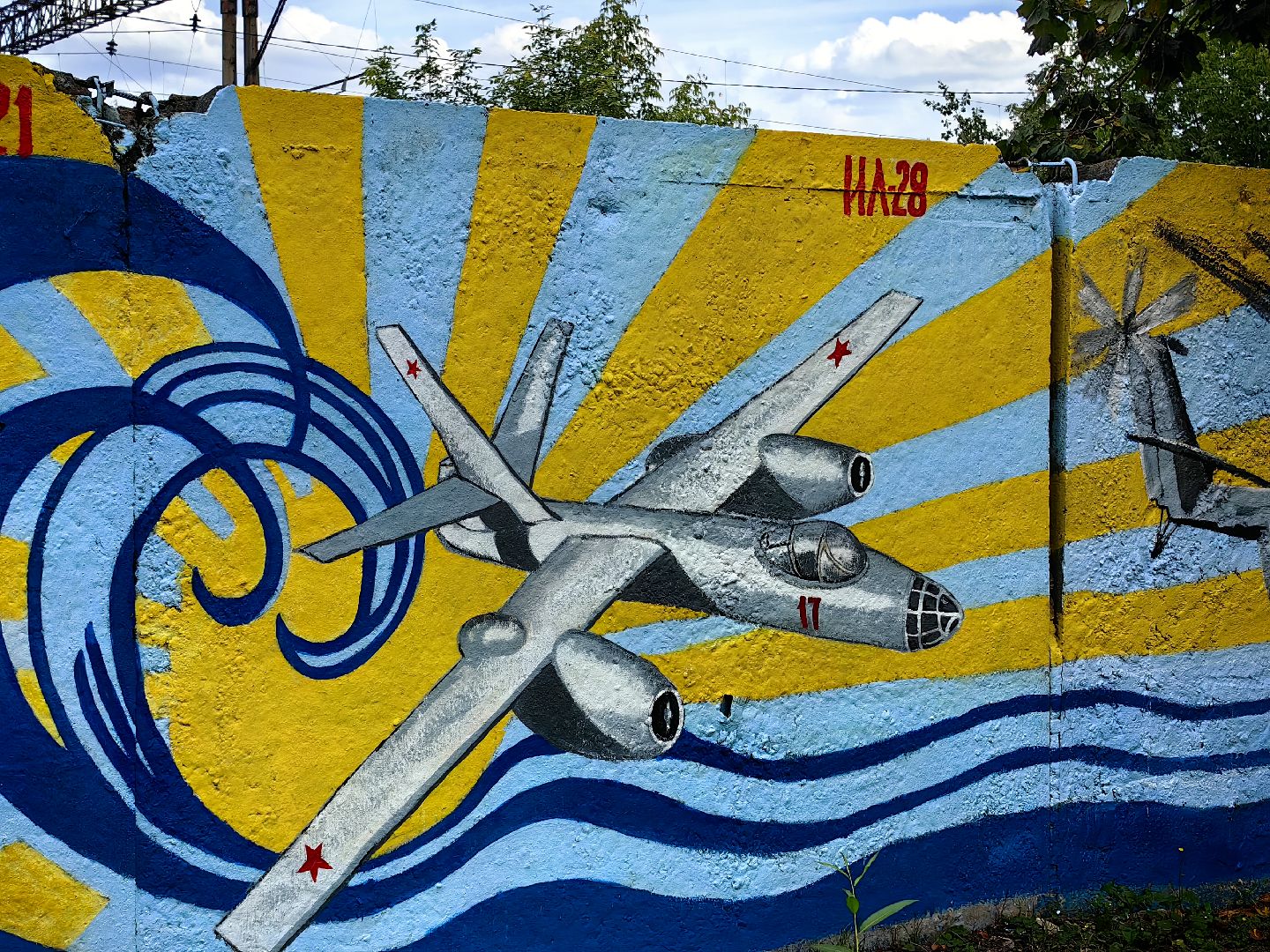 художник, роспись, картина, авиация, самолеты,