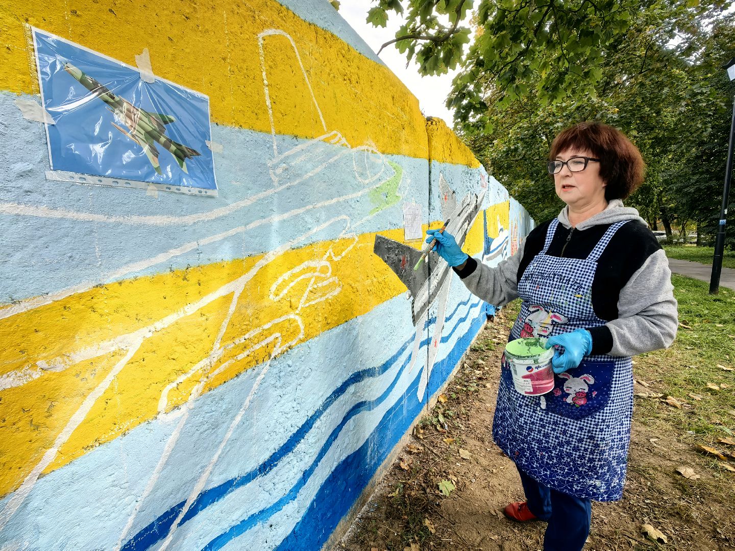 художник, роспись, картина, авиация, самолеты,