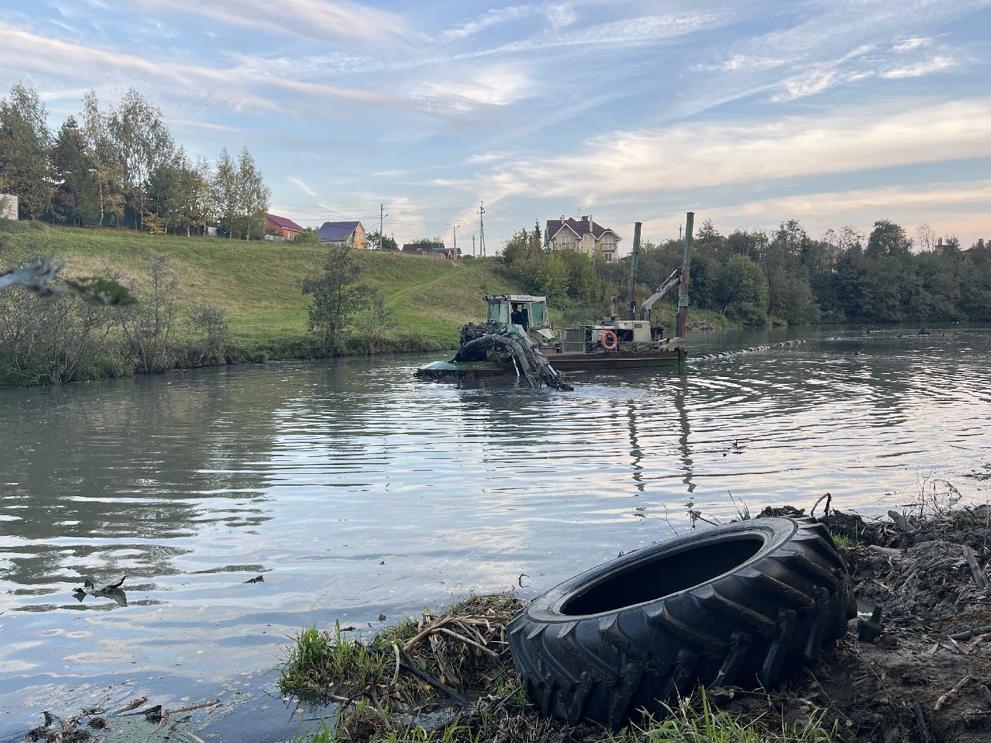 химки, благоуйстройство, река, очистка реки,