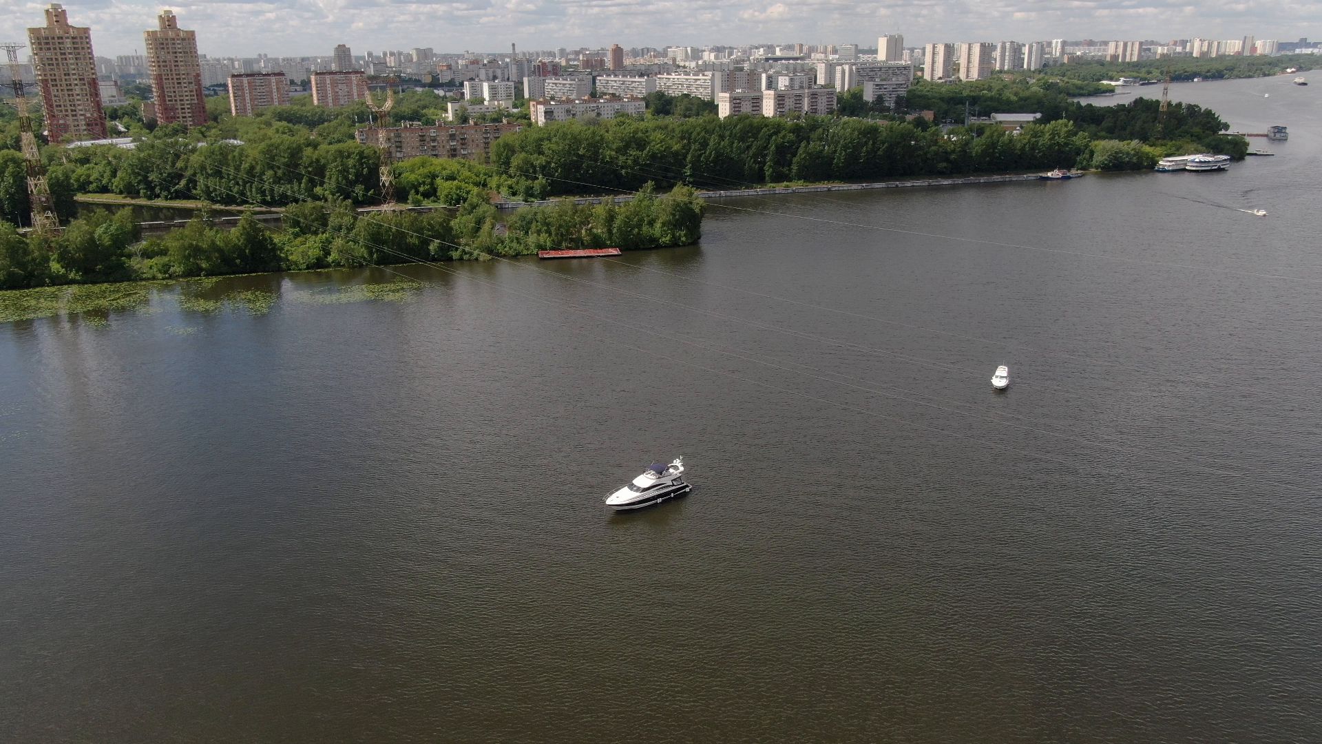 химки, вода, канал, москва,видео с коптера,