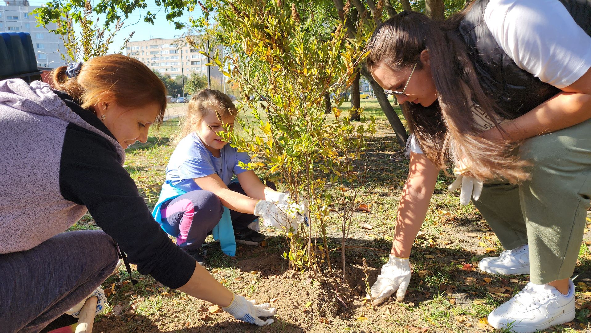 Подмосковье, городской округ пушкинский, ивантеевка, посади свое дерево, дети,