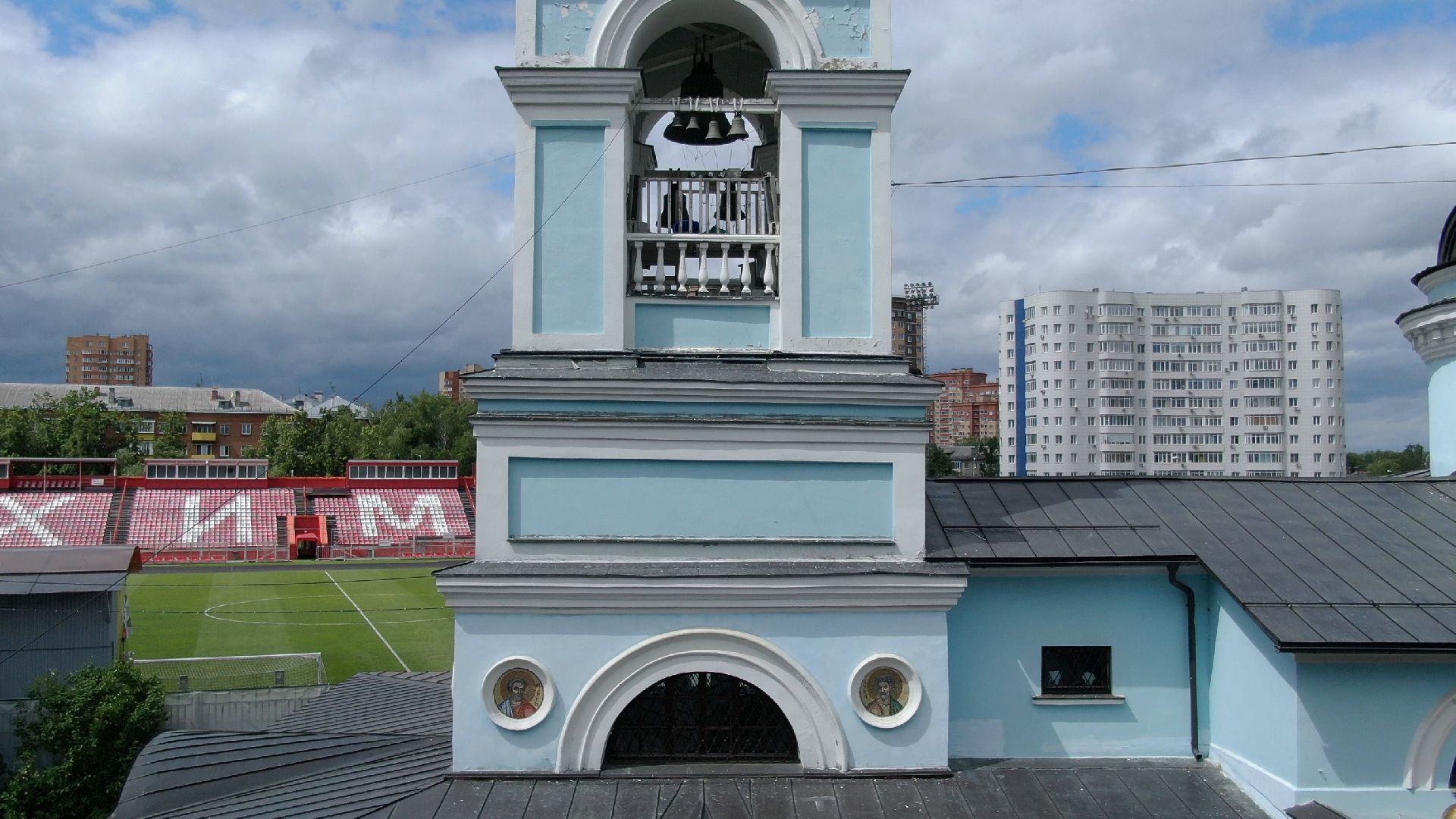 Химки, церковь, культура,видео с коптера,