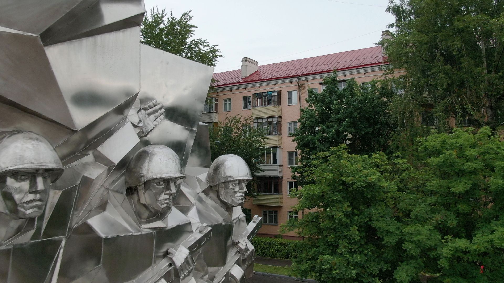 курсанты, памятник, подольск,видео с коптера,