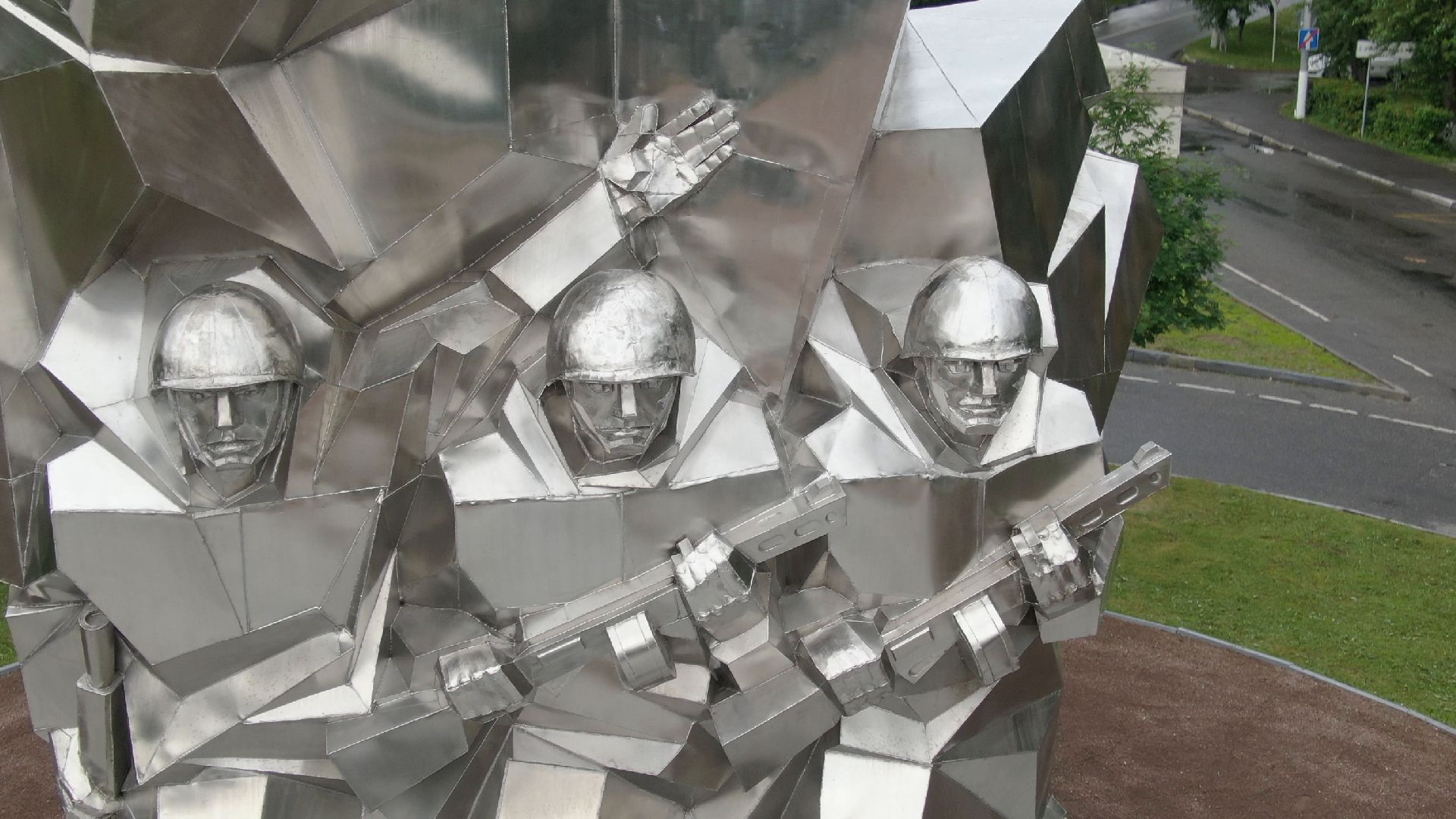 курсанты, памятник, подольск,видео с коптера,