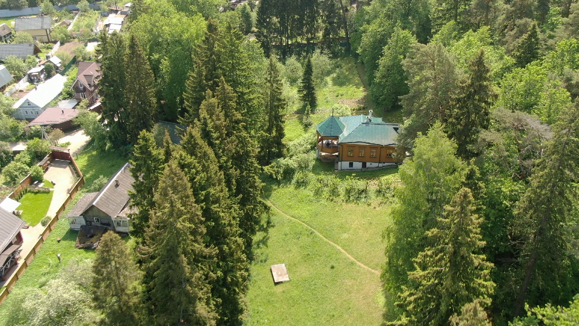 звенигород, музей, писатель, культура,видео с коптера,