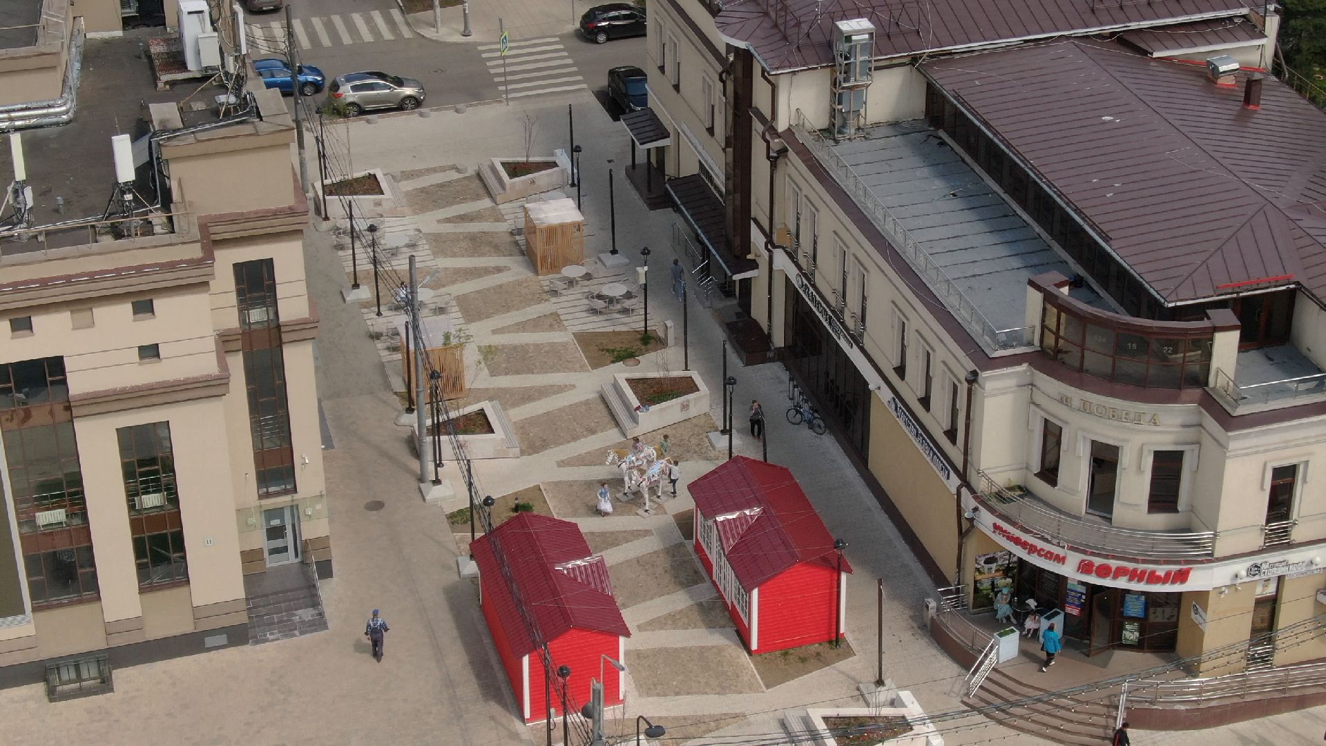 Звенигород, культура, благоустройство,видео с коптера,