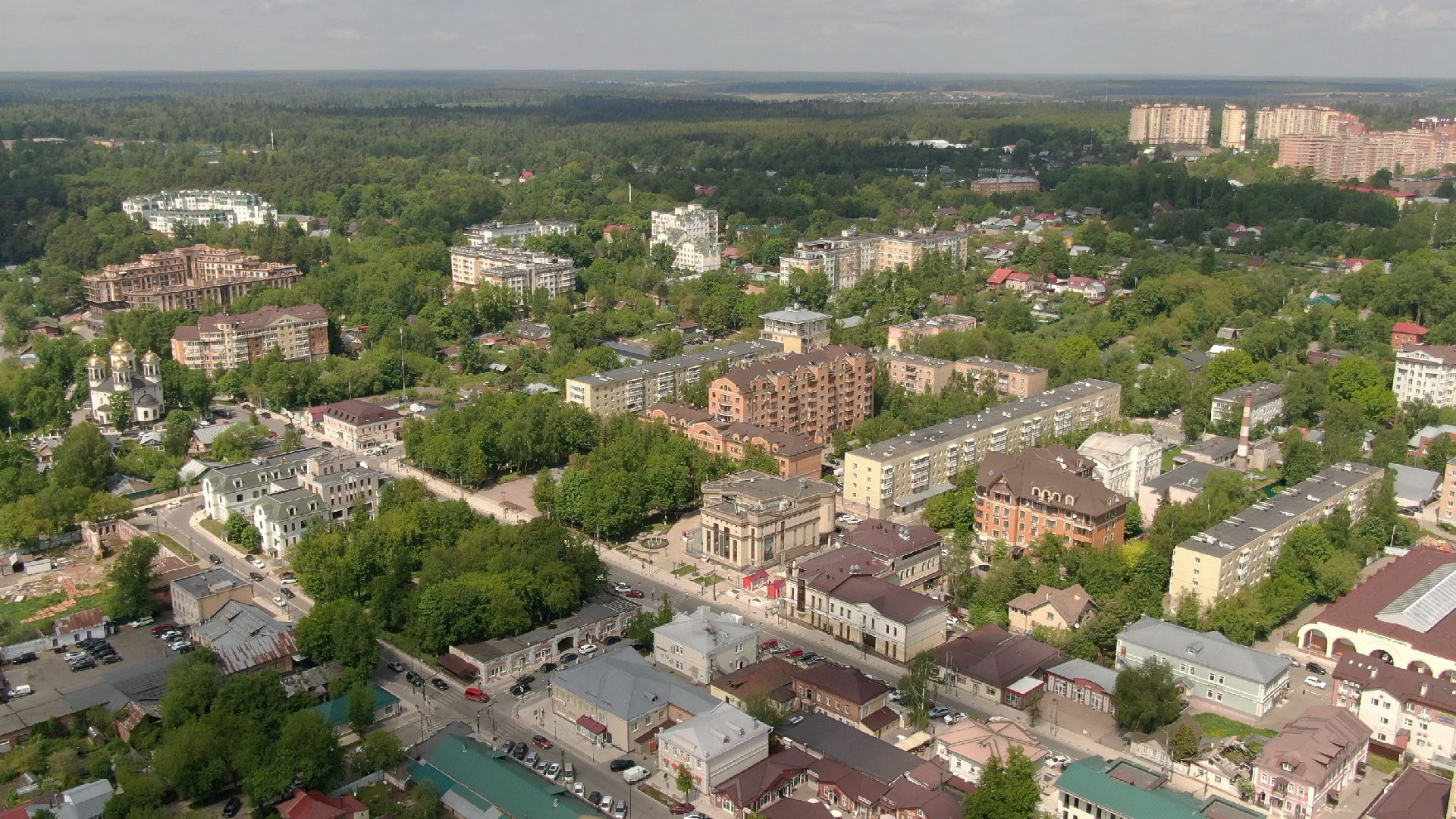 Звенигород, культура, благоустройство,видео с коптера,