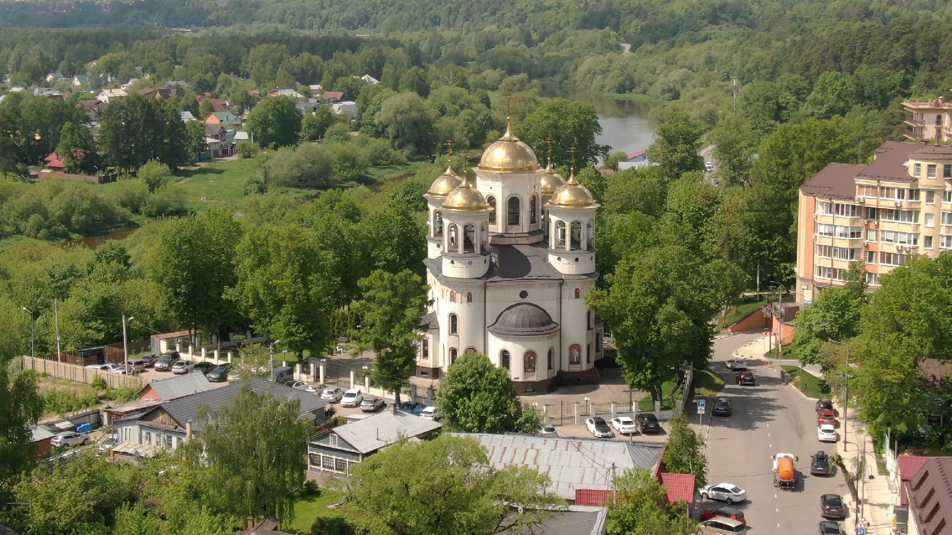 Звенигород, культура, благоустройство,видео с коптера,