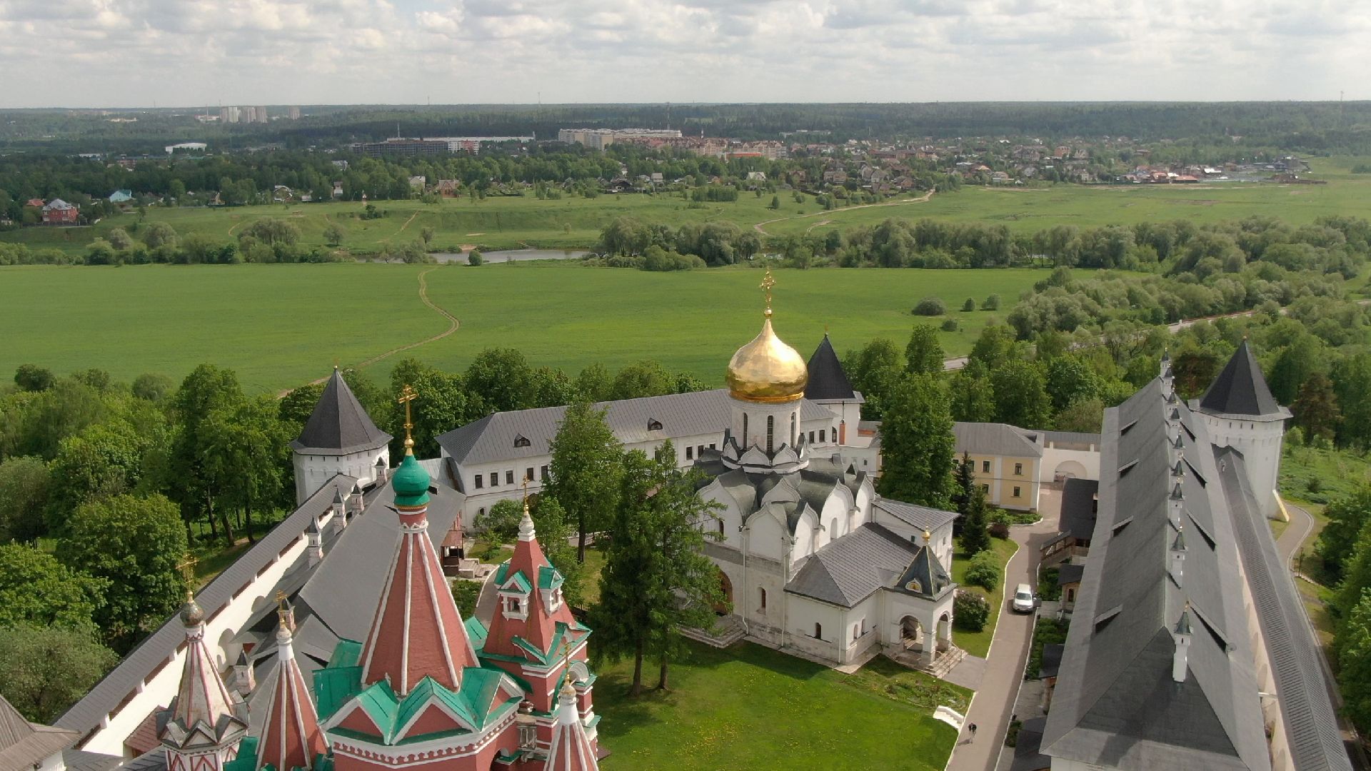 звенигород, монастырь, культура,видео с коптера,