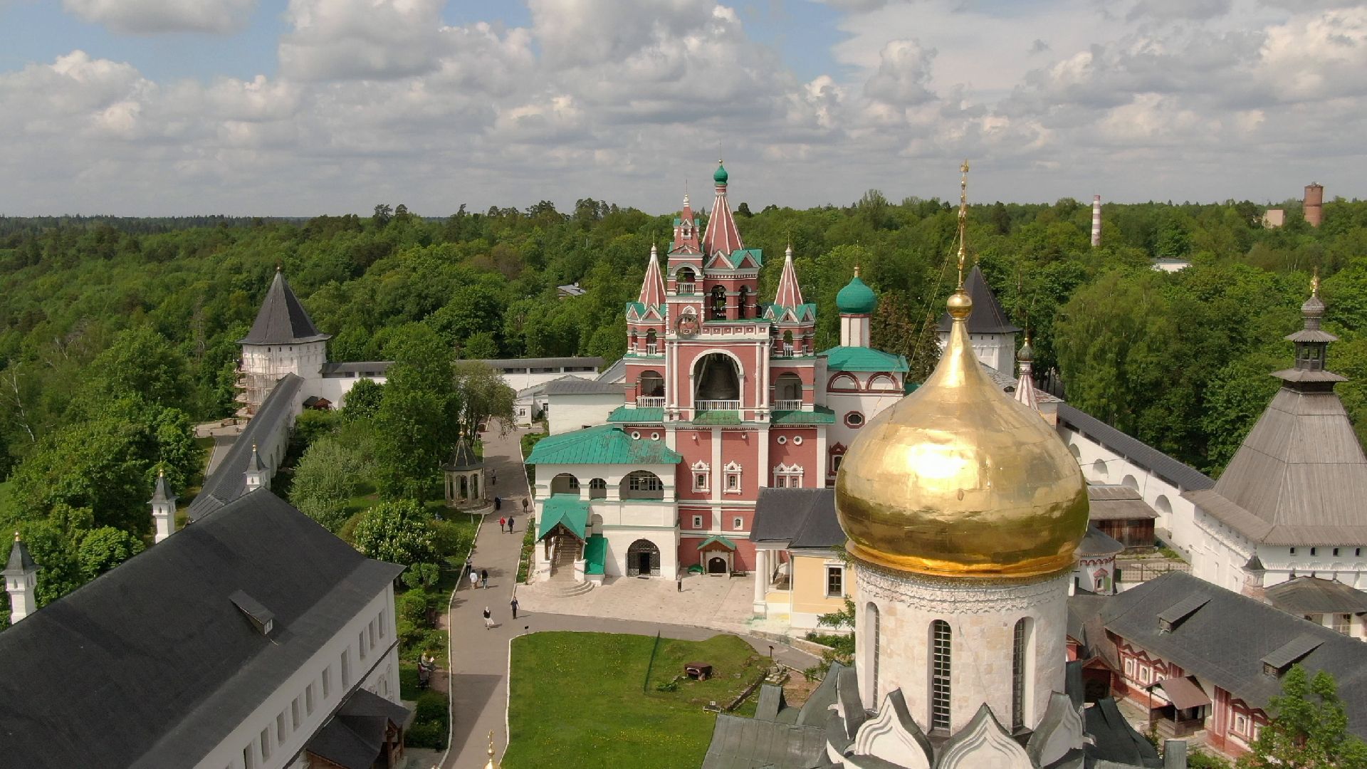 звенигород, монастырь, культура,видео с коптера,