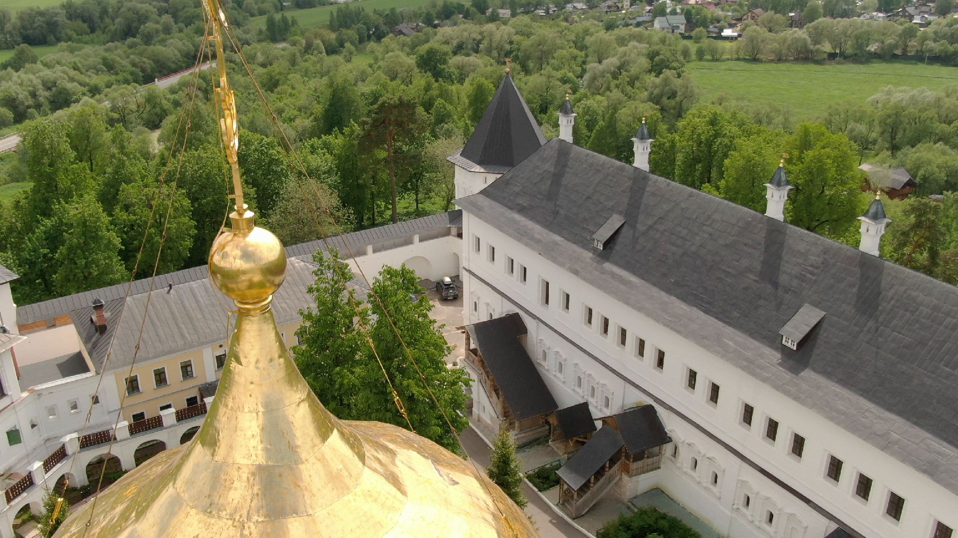 звенигород, монастырь, культура,видео с коптера,