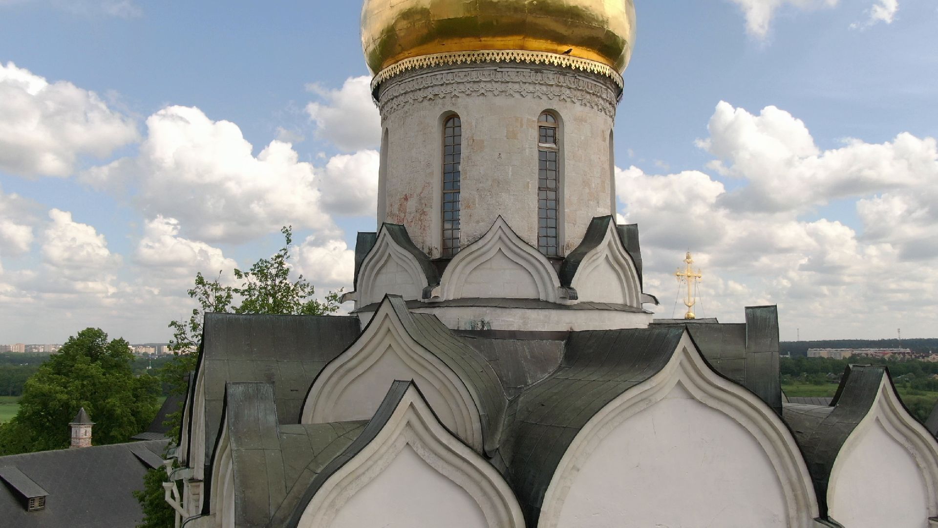 звенигород, монастырь, культура,видео с коптера,