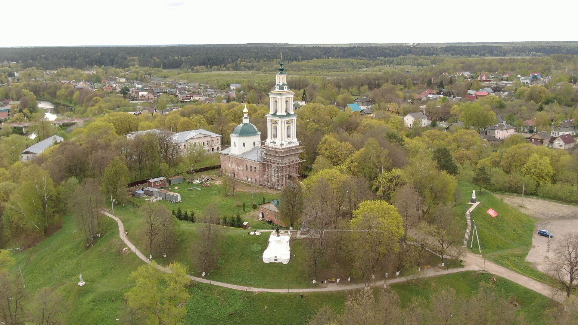верея, памятник, церкви, наро-фоминск,видео с коптера,