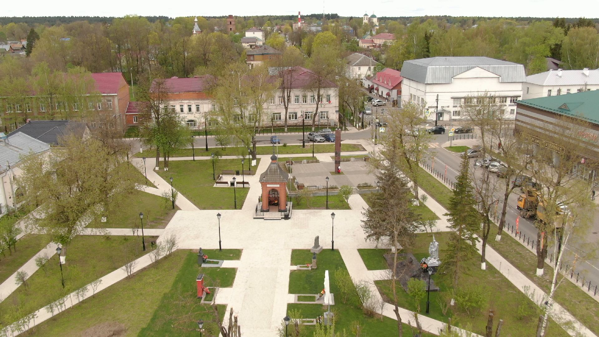 верея, площадь, наро-фоминск,видео с коптера,