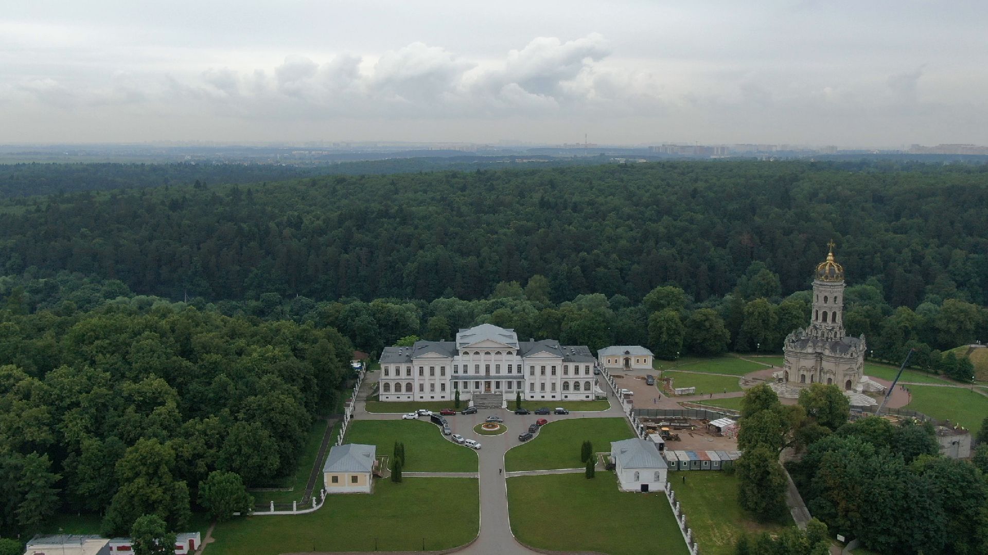 дубровицы, подольск, церковь,видео с коптера,