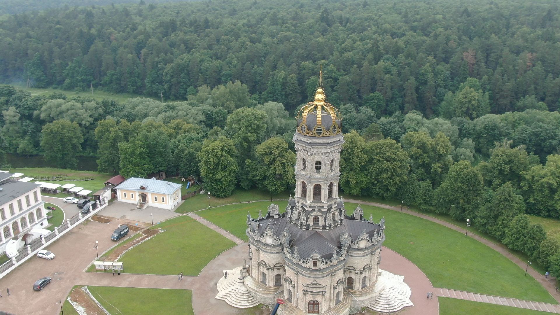 дубровицы, подольск, церковь,видео с коптера,
