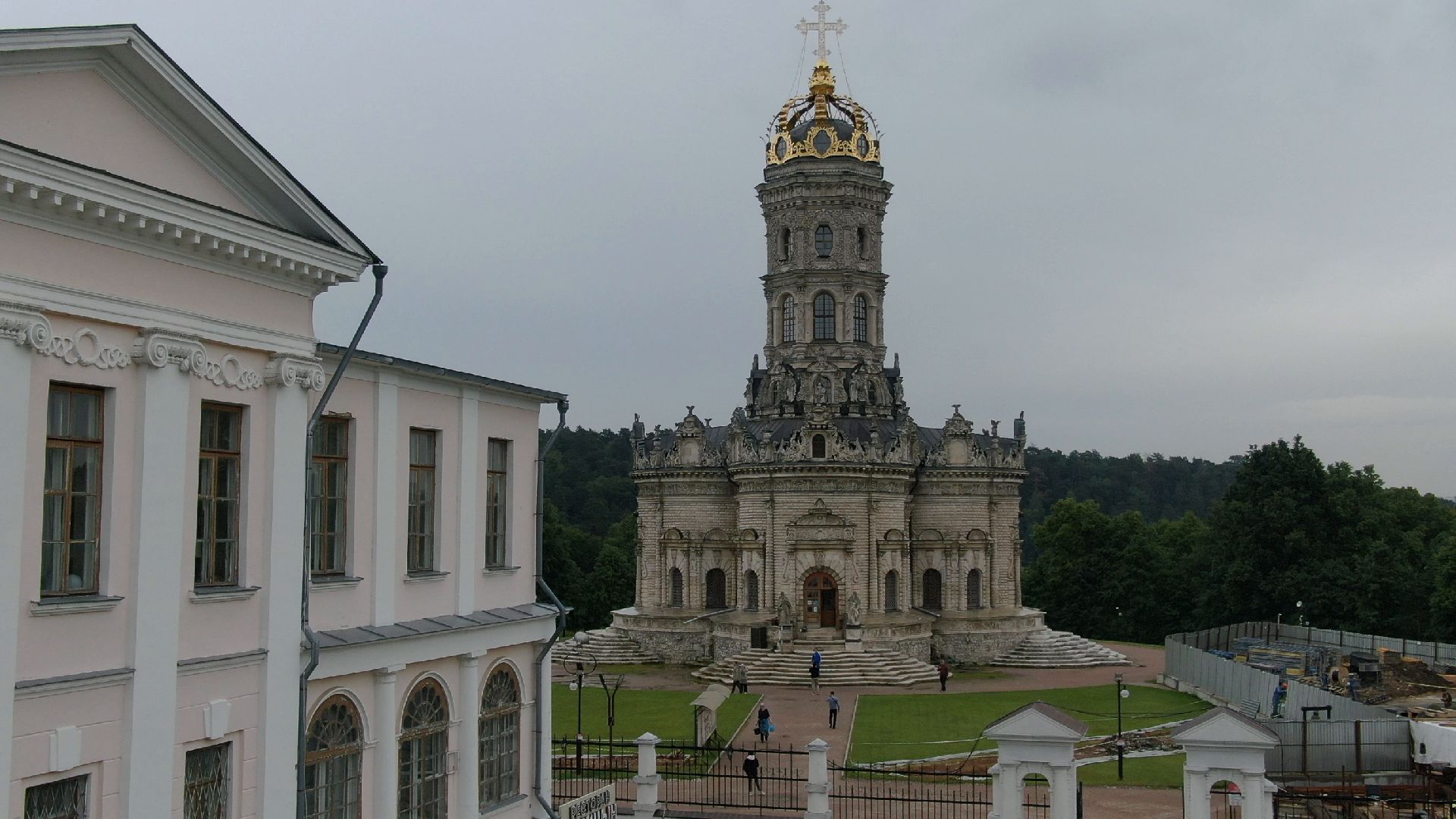 дубровицы, подольск, церковь,видео с коптера,