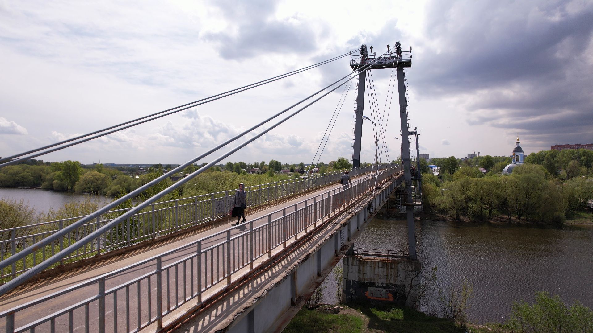 мост, воскресенск, новлянский,видео с коптера,