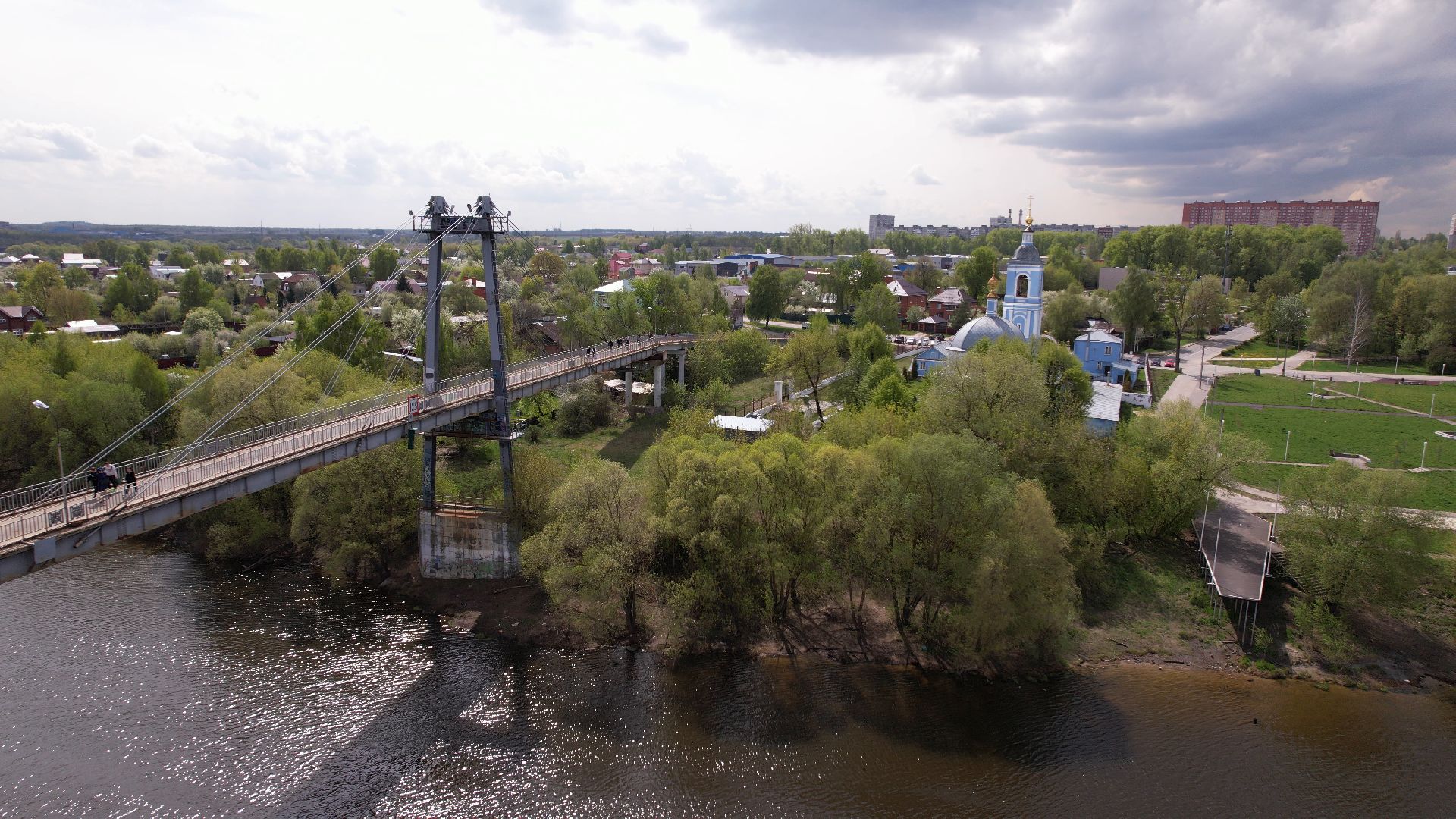 мост, воскресенск, новлянский,видео с коптера,