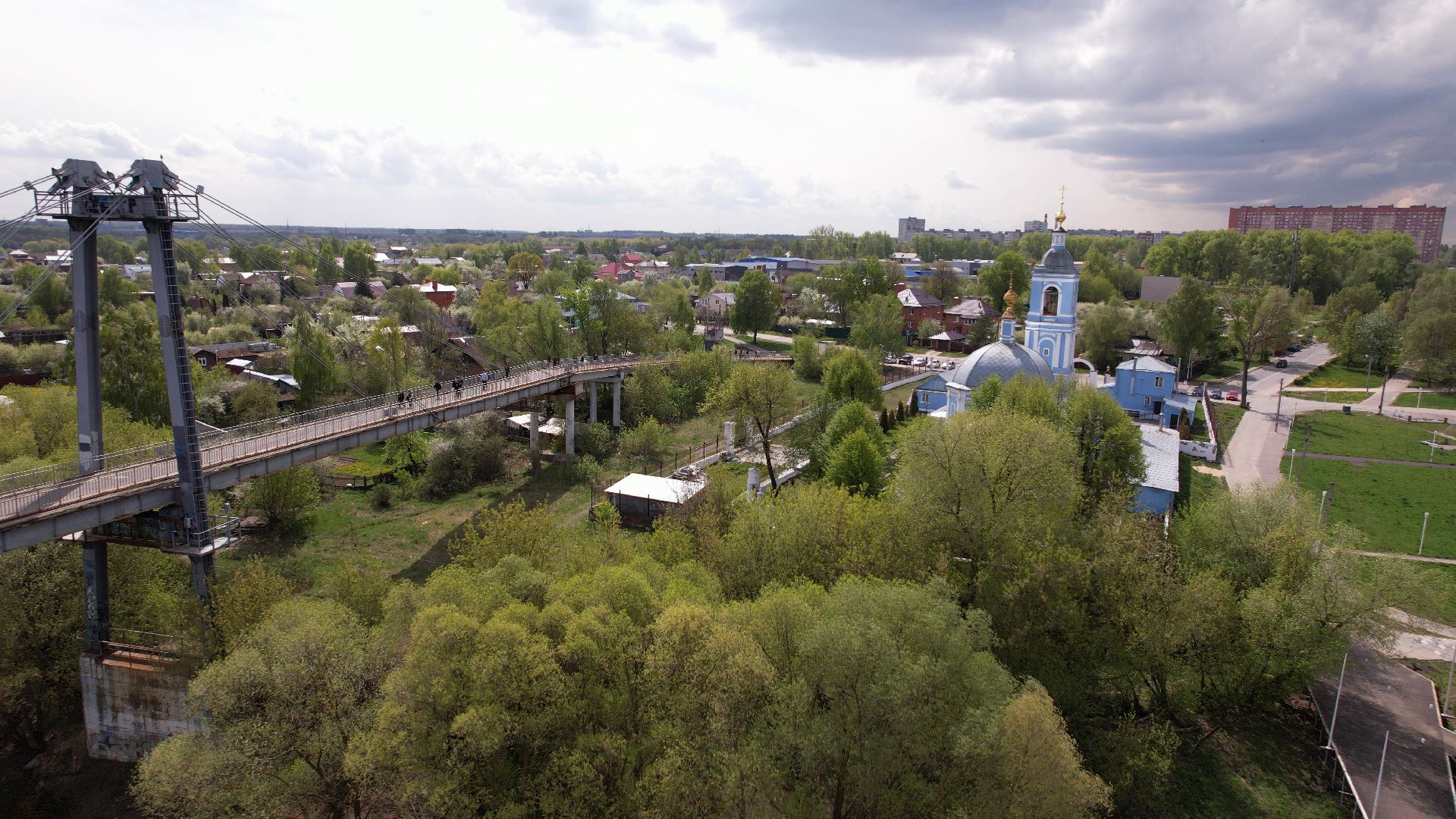 мост, воскресенск, новлянский,видео с коптера,