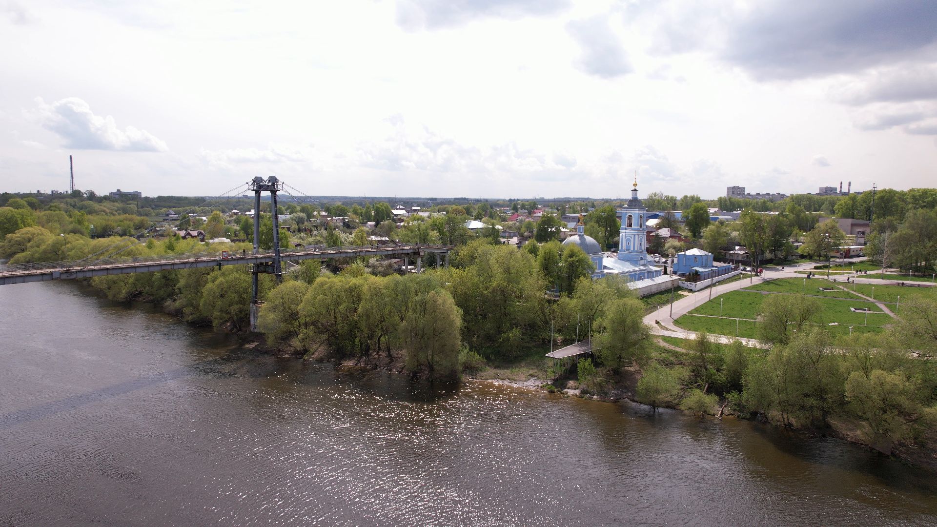 мост, воскресенск, новлянский,видео с коптера,