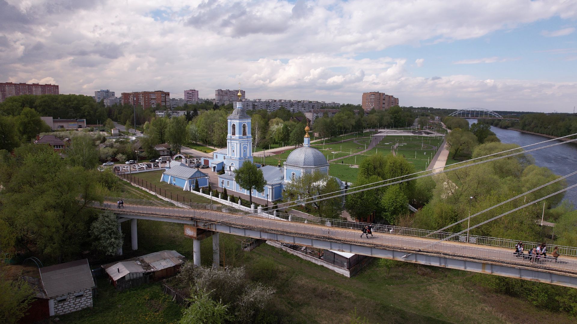 мост, воскресенск, новлянский,видео с коптера,
