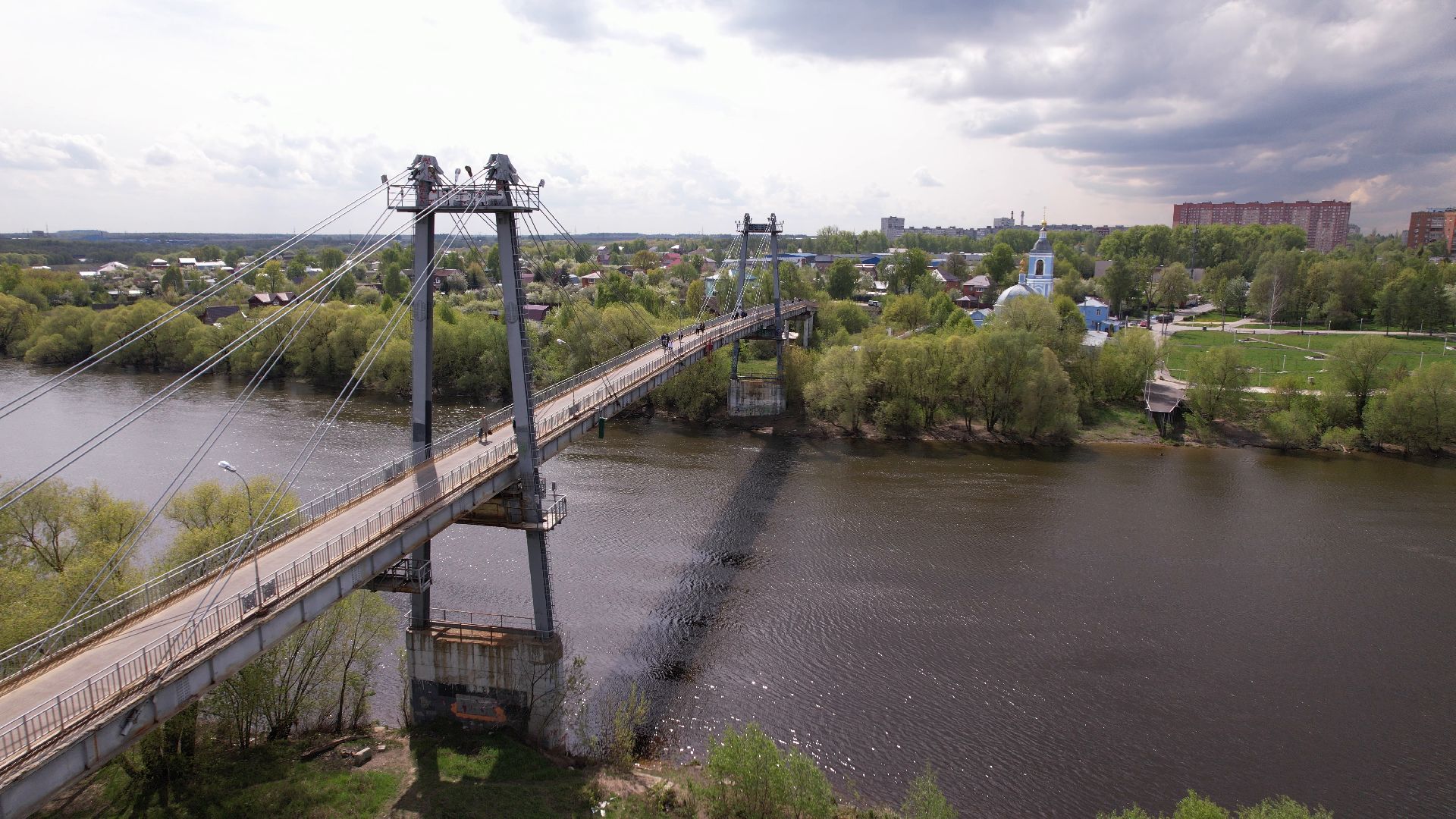 мост, воскресенск, новлянский,видео с коптера,